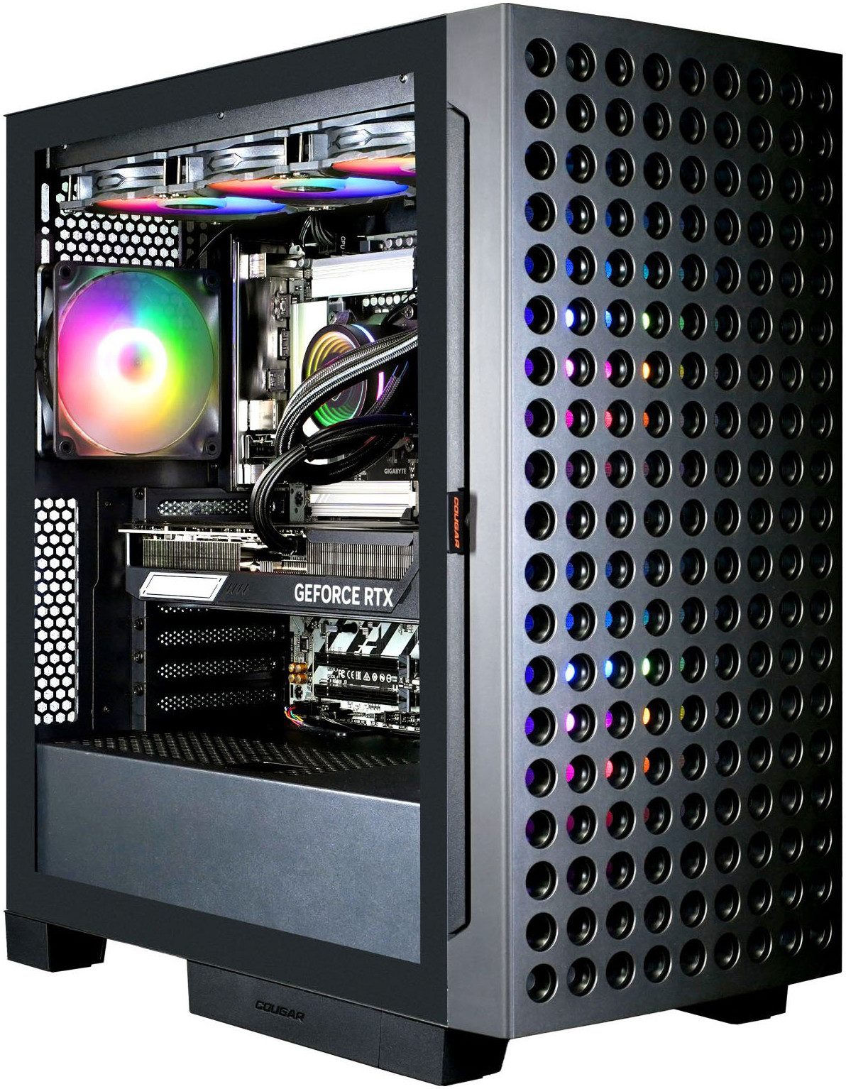 Cougar AIRFACE ECO BK 7857 Core Ultra 5 245KF 32GB DDR5 1TB SSD RTX 5070Ti Gaming-PC (Intel® Core Ultra 5 245KF, RTX 5070 Ti, 32 GB RAM, 1000 GB SSD, Wasserkühlung, Windows 11, DDR5 RAM, Wasserkühlung)