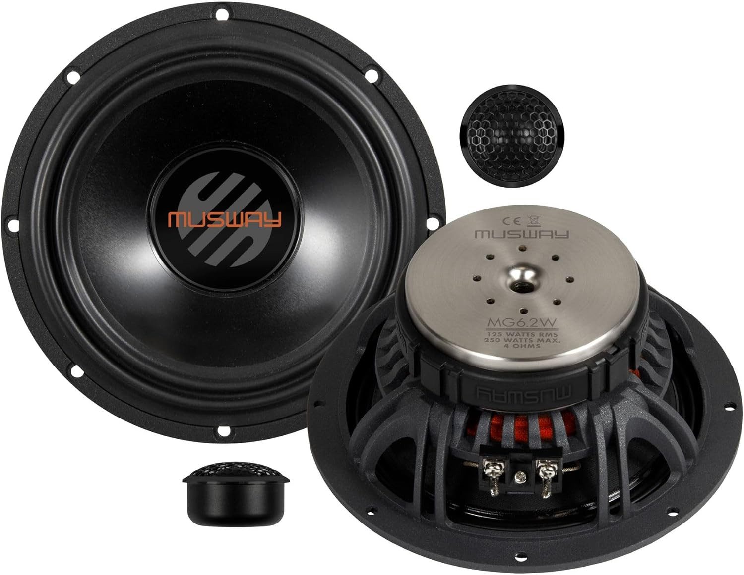 Musway MUSWAY MG6.2A 2-Wege Aktiv Kompo 16,5 cm Auto-Lautsprecher