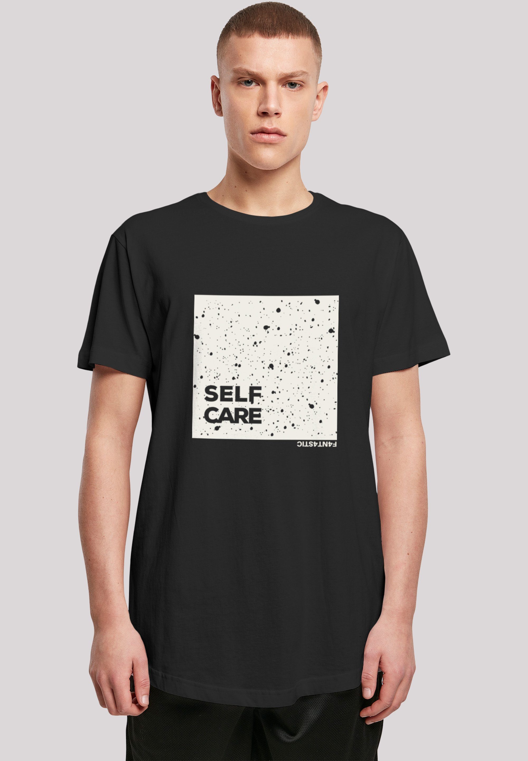 CARE T-Shirt Print TEE SELF LONG schwarz F4NT4STIC