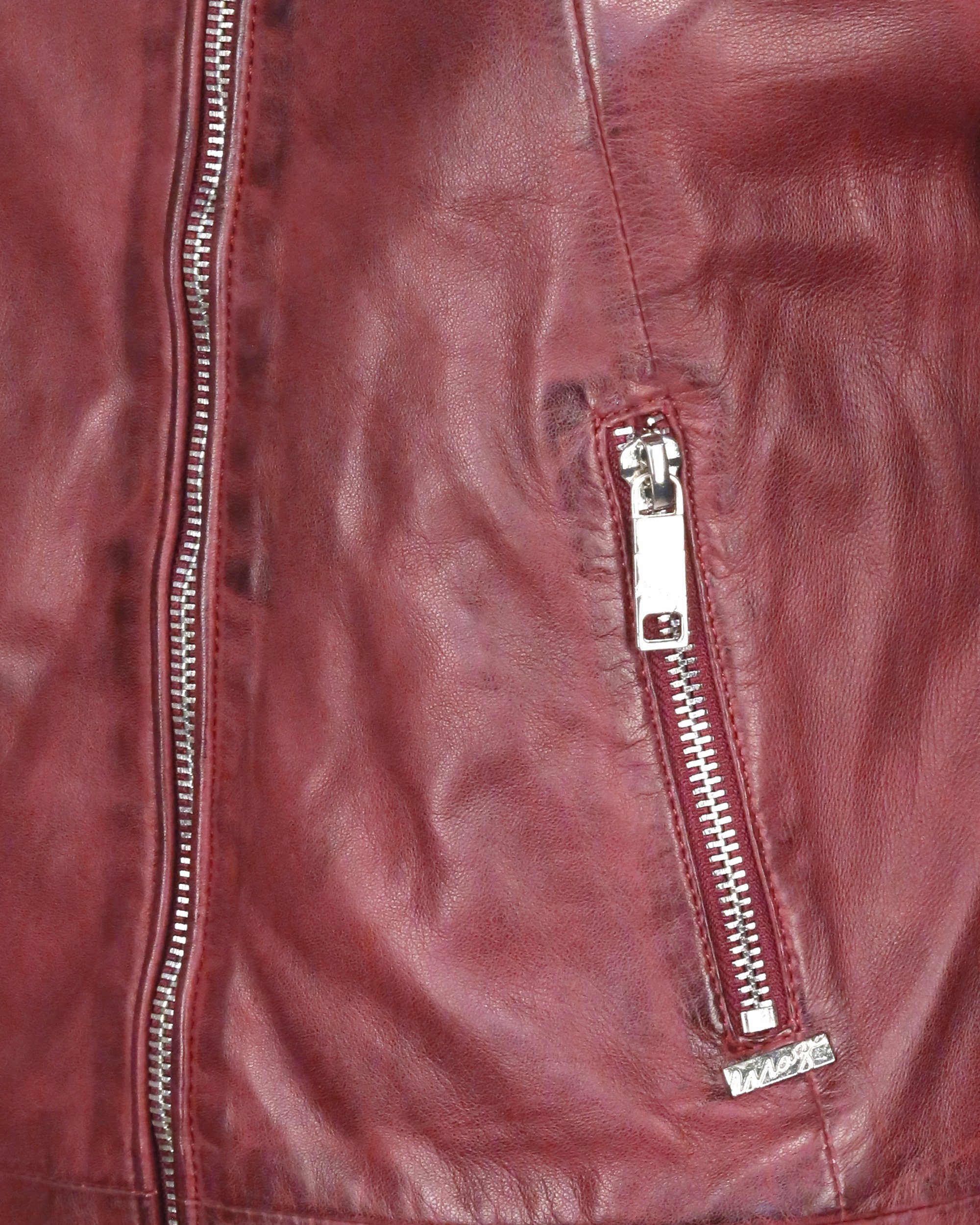 Maze Lederjacke Grenada wine