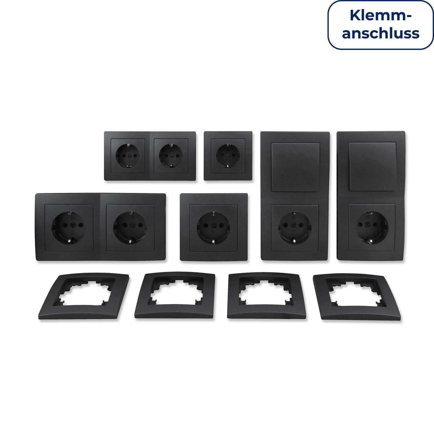 McPower Steckdose Schalter und Розетки Set McPower Flair Standard Profi 20-teilig