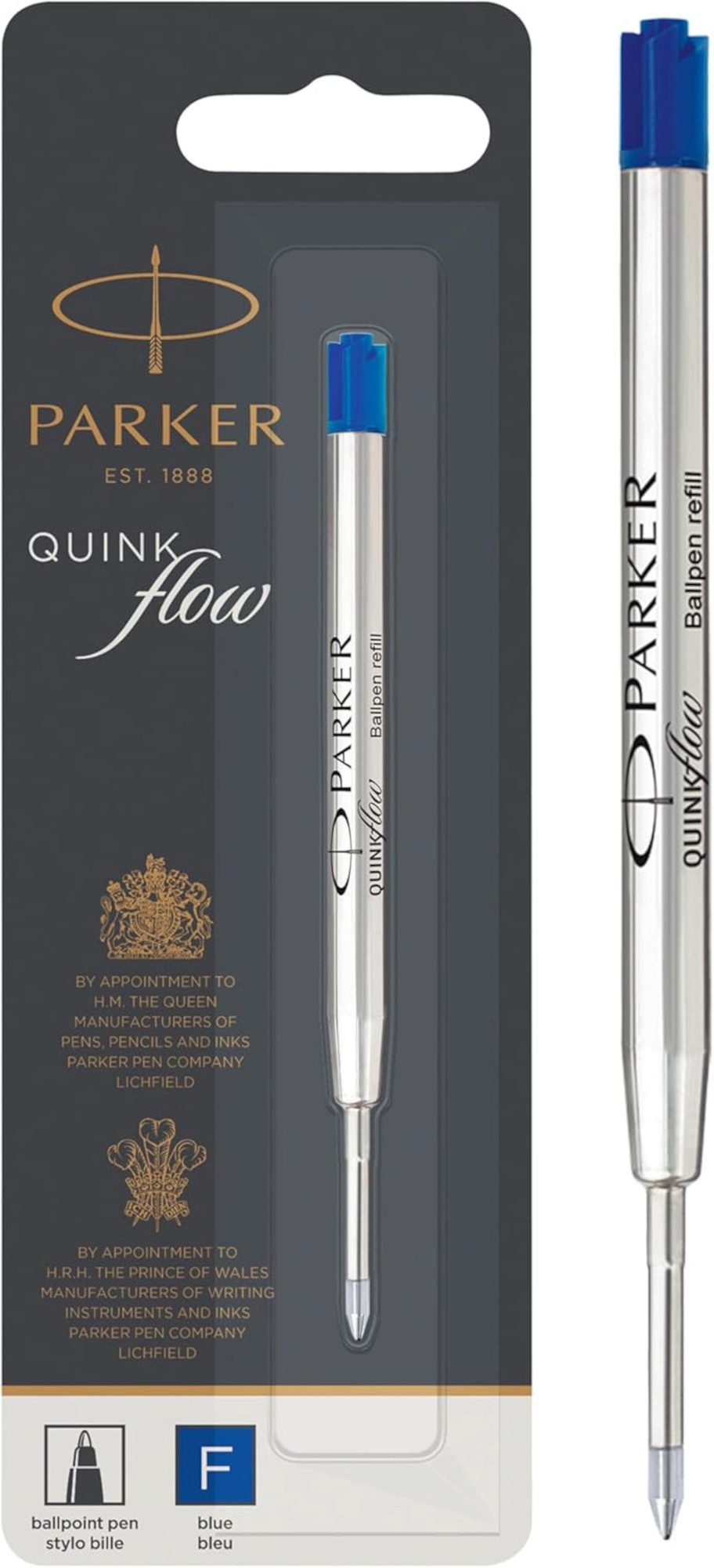 Parker Kugelschreiber PARKER QUINKflow Kugelschreibermine F blau – ISO 12757-2