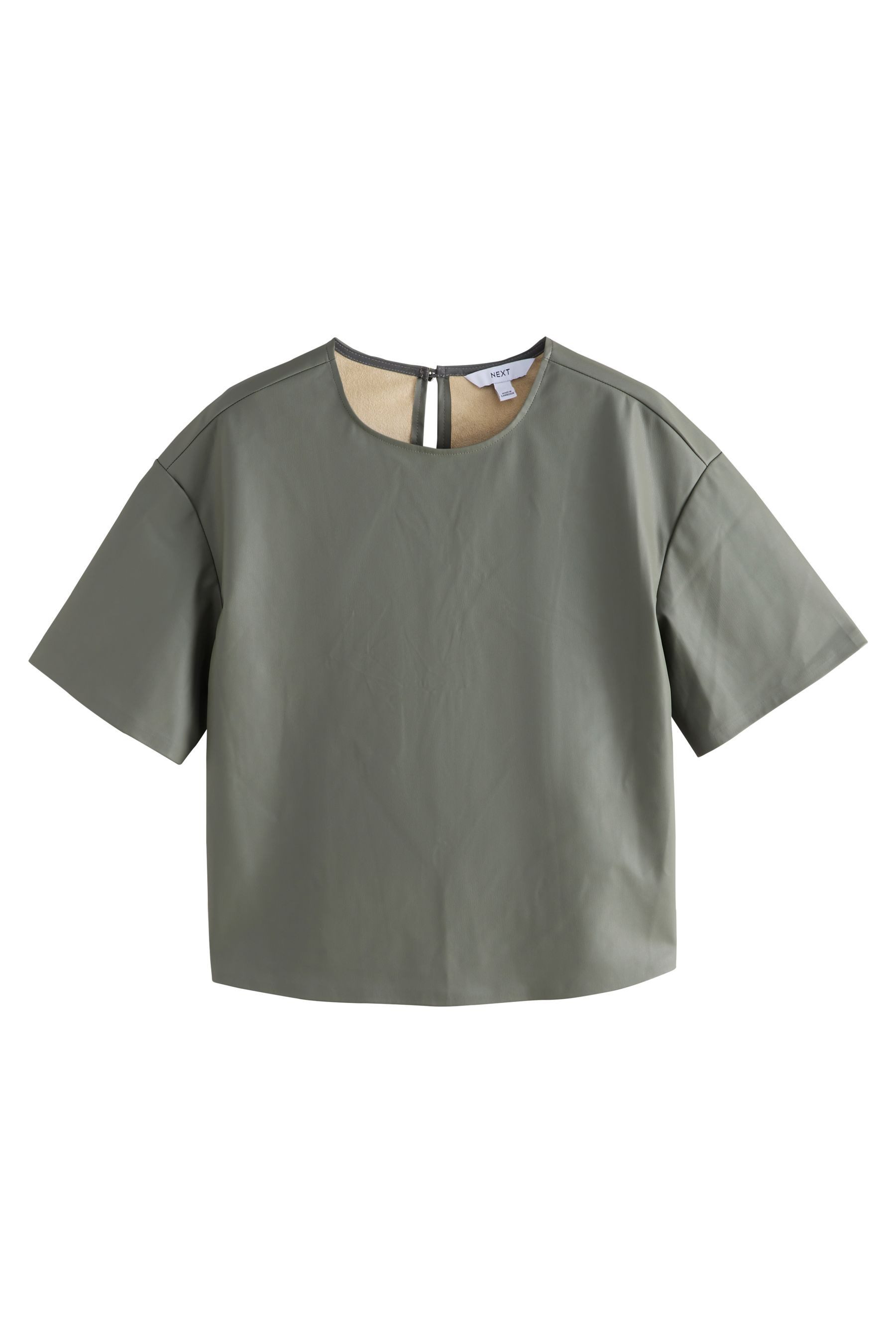 T-Shirt T-Shirt aus Kunstleder