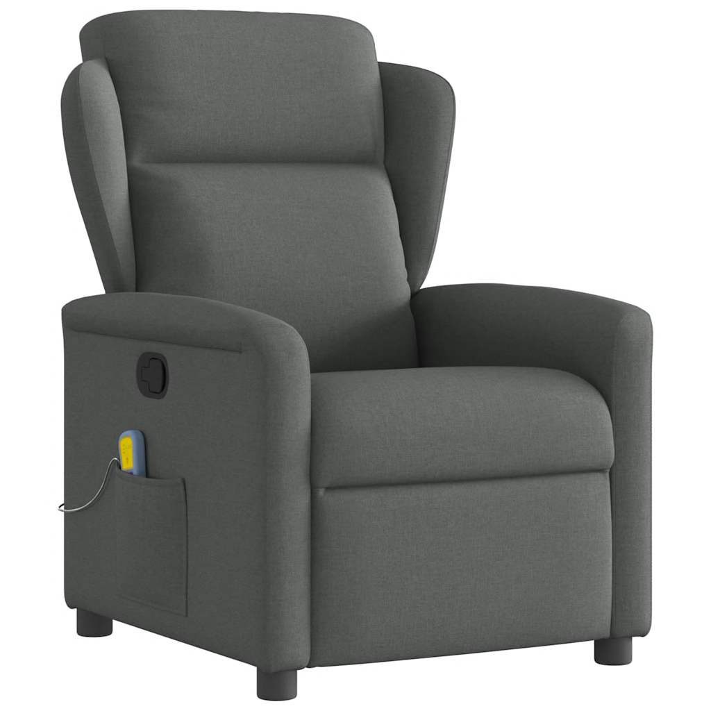 vidaXL Sessel Massage-Relaxsessel, Stoff, Dunkelgrau (1-St)