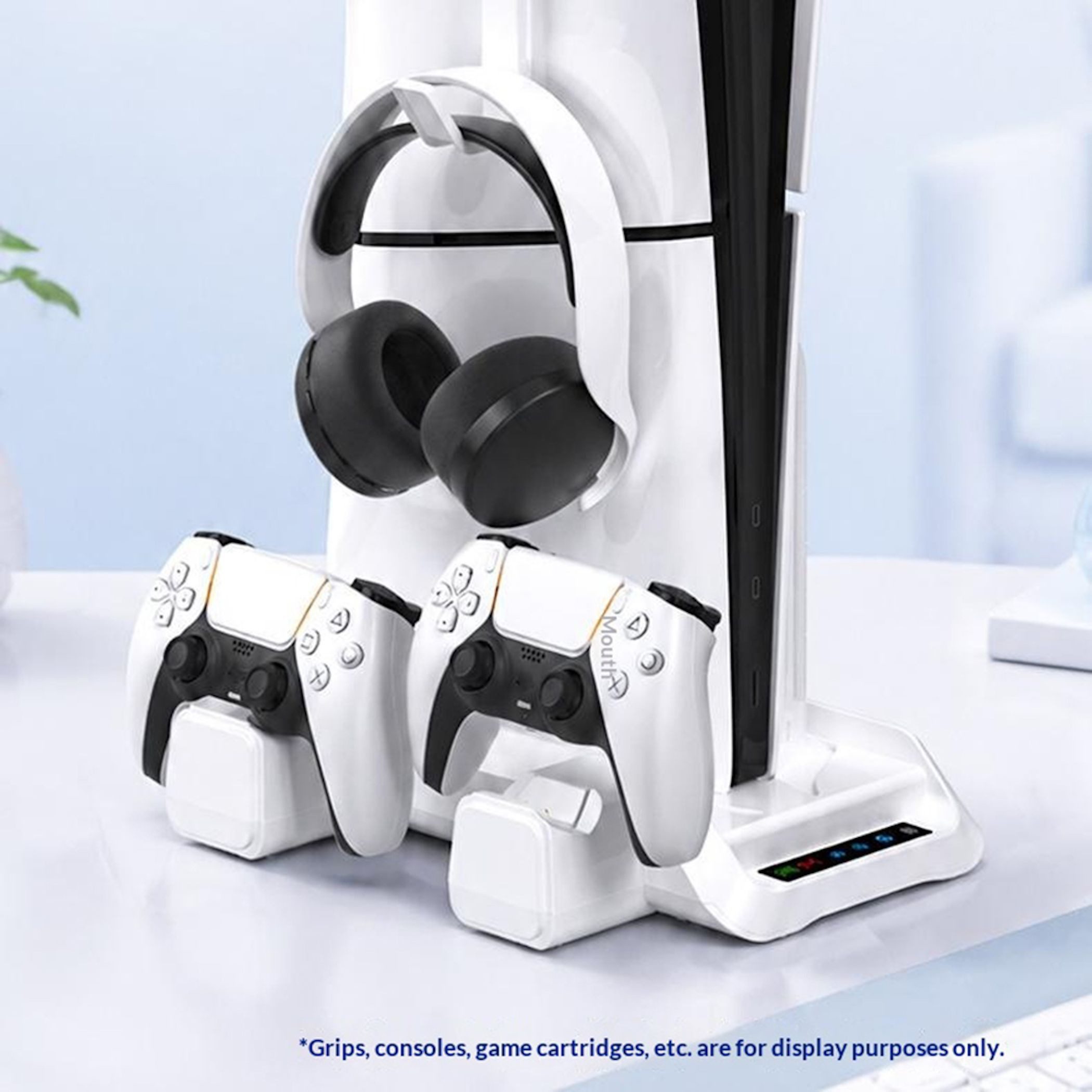 Wigento PS5 Ladestation Cooling Dock mit 3-Speed Fan Dual Controller Zubehör Gaming-Adapter, 0 cm, 3 Lüfterstufen, Mit Dual Controller Ladestation