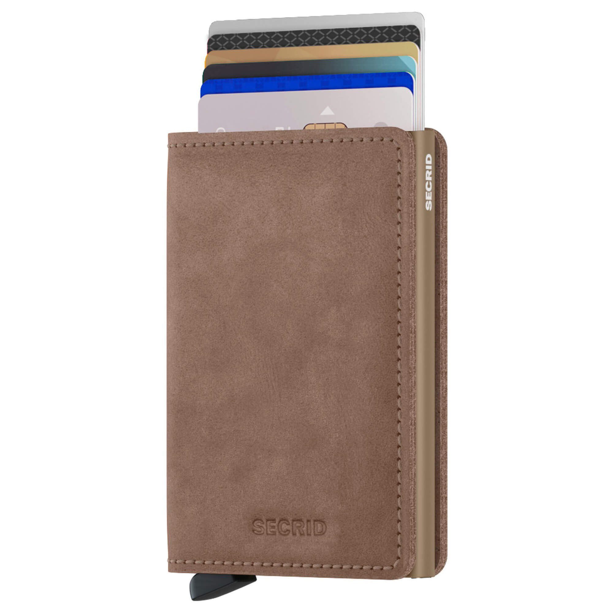 taupe 6.8 cm Vintage (1-tlg) RFID Geldbörse Geldbörse Slimwallet - SECRID