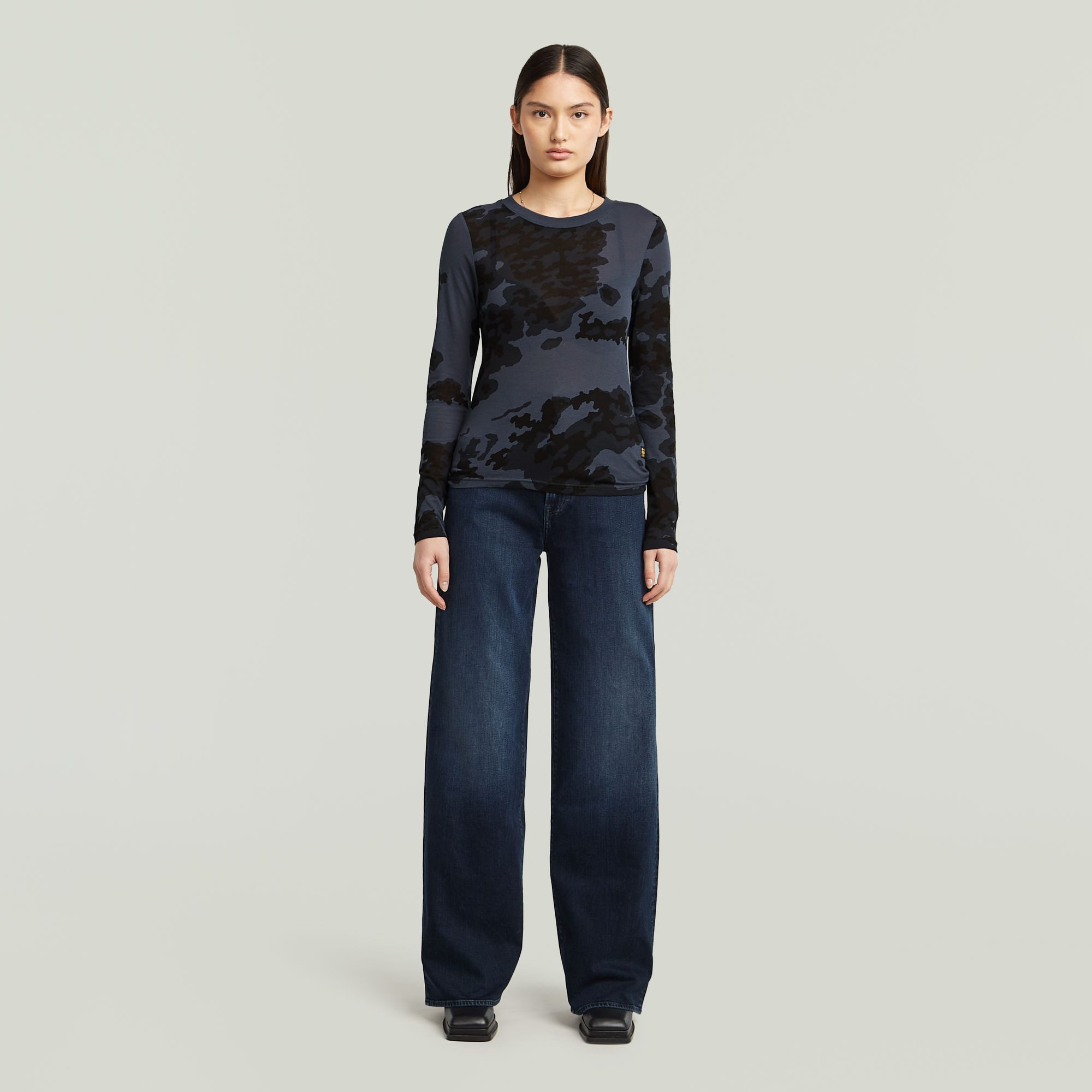 G-STAR Langarmshirt Aop Slim Wmn mit Allover-Print