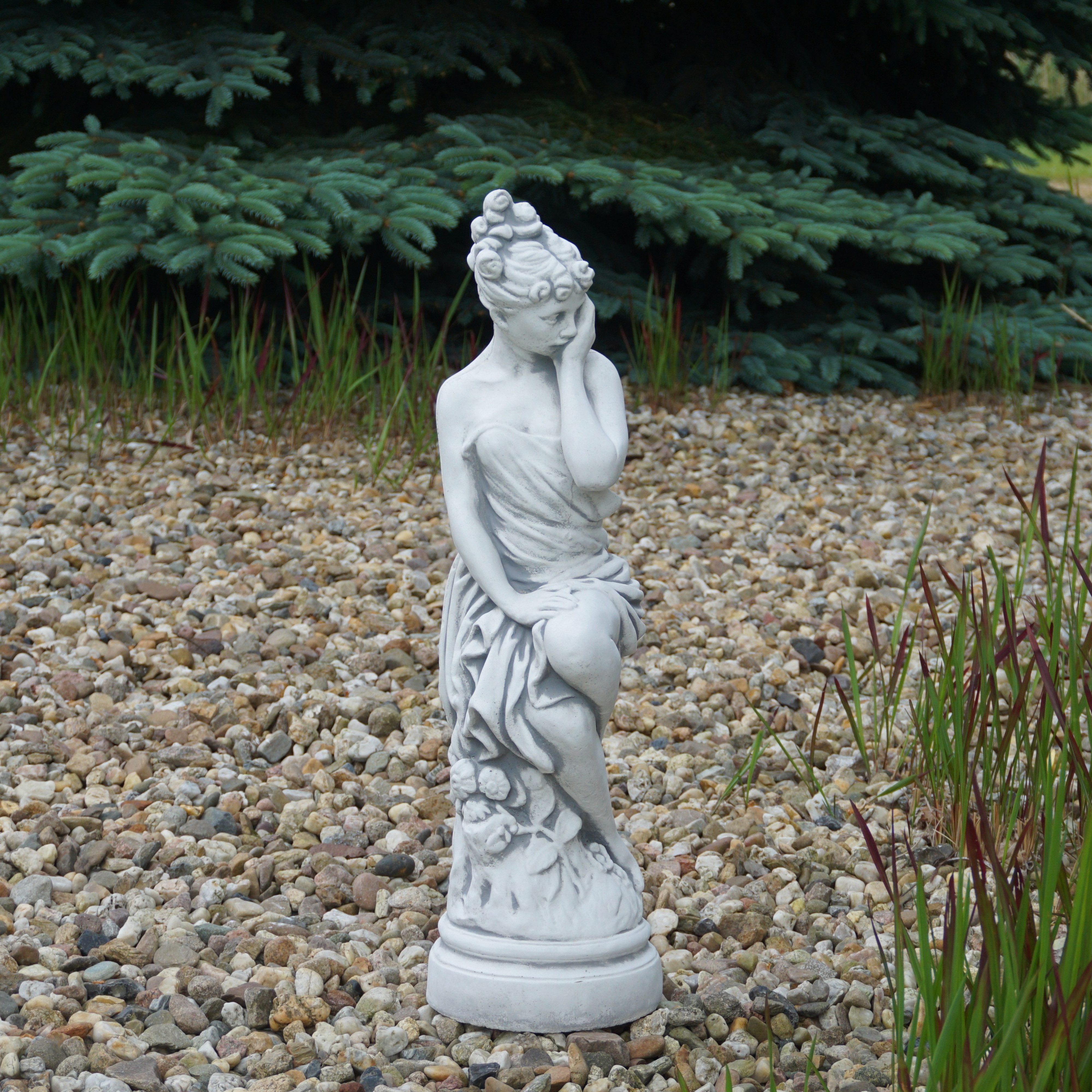 gartendekoparadies.de Gartenfigur Frauen-Statue, Frau Steinfigur, H. 66 cm, 18 kg, Frostsicher