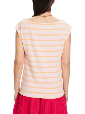 Esprit T-Shirt Ärmelloses T-Shirt mit Streifen (1-tlg)