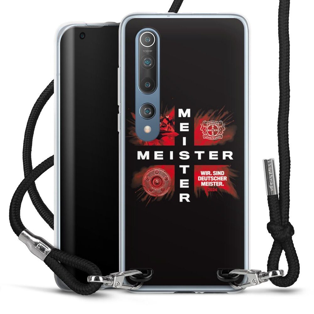 DeinDesign Handyhülle Bayer 04 Leverkusen Meister Offizielles Lizenzprodukt, Xiaomi Mi 10 Handykette Hülle mit Band Case zum Umhängen