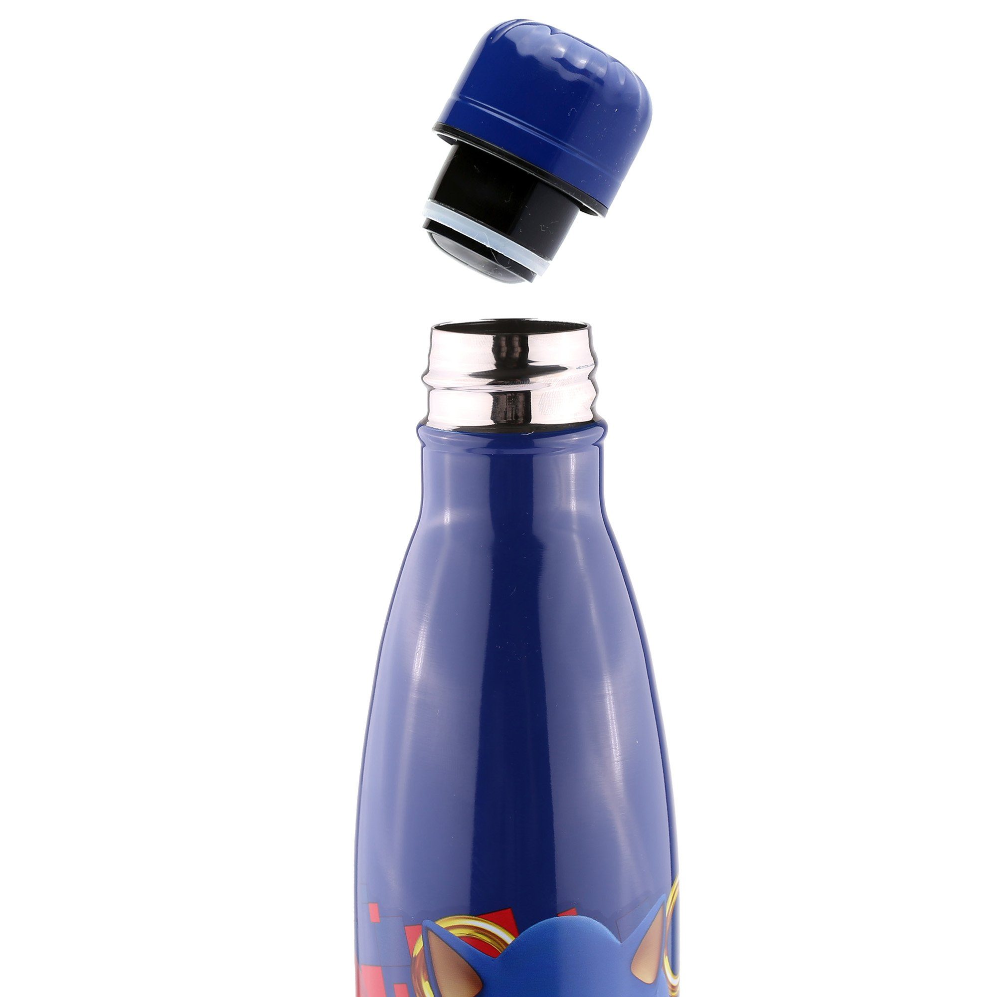 Sonic Trinkflasche Blau Blue / Water Bottle Rot Bottle Wasserflasche / SEGA Water Sonic