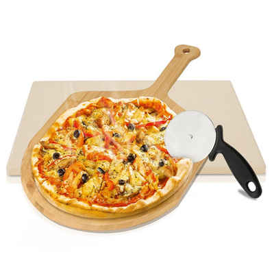 Pizzastein Wärmespeicherung Rechteckig Pizzaschaufel Set Backstein Cordierit 