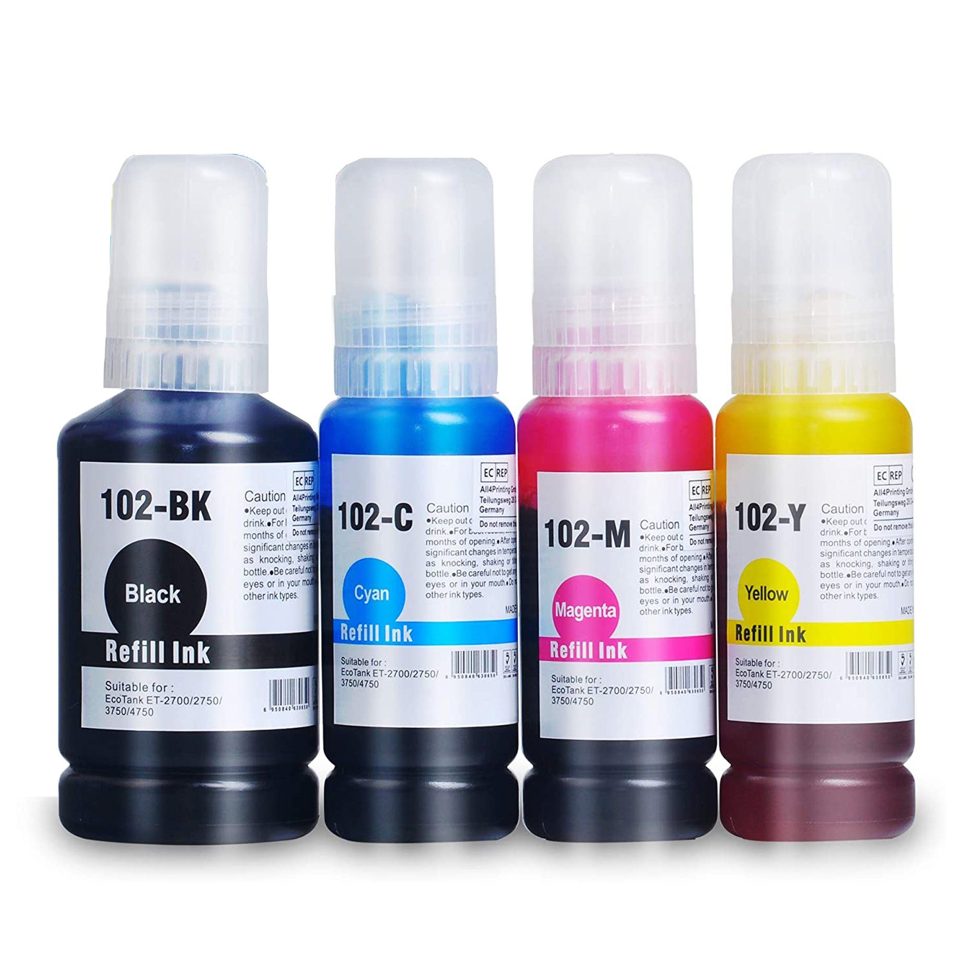 102 Nachfülltinte für Epson EcoTank 102 Tintenflasche C13T03R640 Nachfülltinte