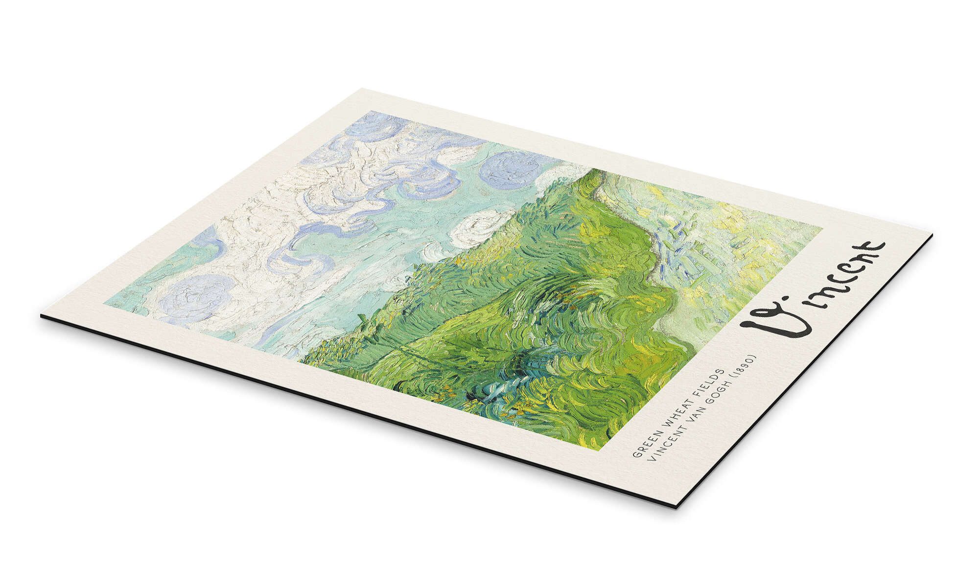 Posterlounge Wandbild Grüne Weizenfelder, Auvers, 1890, Vincent van Gogh, erhältlich als Poster, Leinwandbild, Wandsticker oder Acrylglasbild