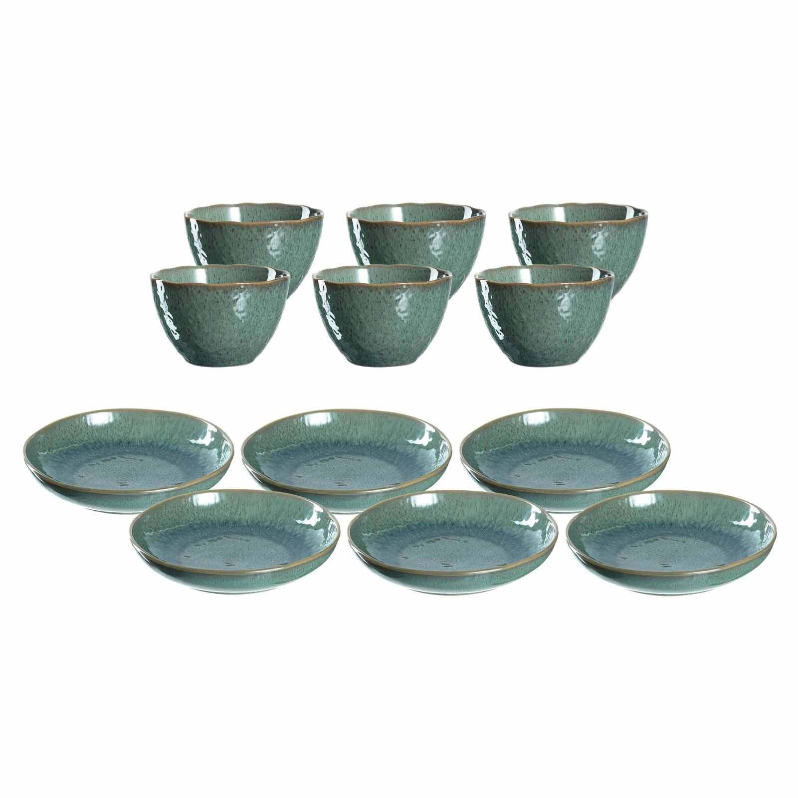LEONARDO Kombiservice Matera Tellerset 12er Set (12-tlg), Keramik grün