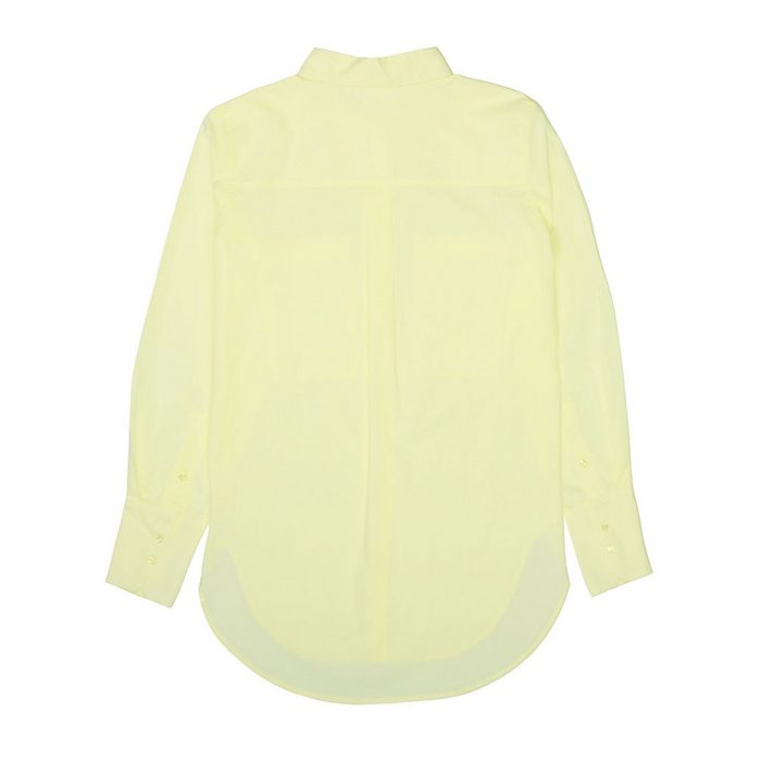 THE FASHION PEOPLE Longbluse Longbluse mit versteckter Knopfleiste - LIMONCELLO
