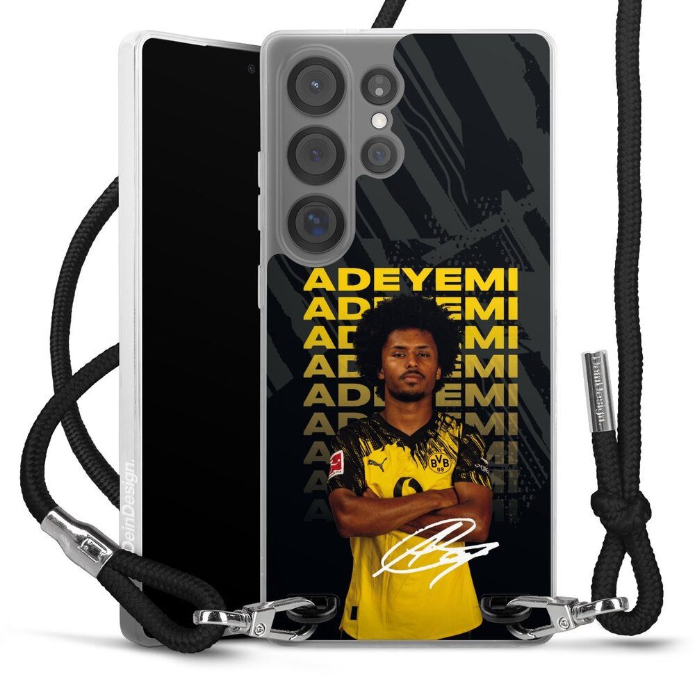 DeinDesign Handyhülle Borussia Dortmund Karim Adeyemi BVB Karim Adeyemi 25/26, Samsung Galaxy S25 Ultra Handykette Hülle mit Band Case zum Umhängen