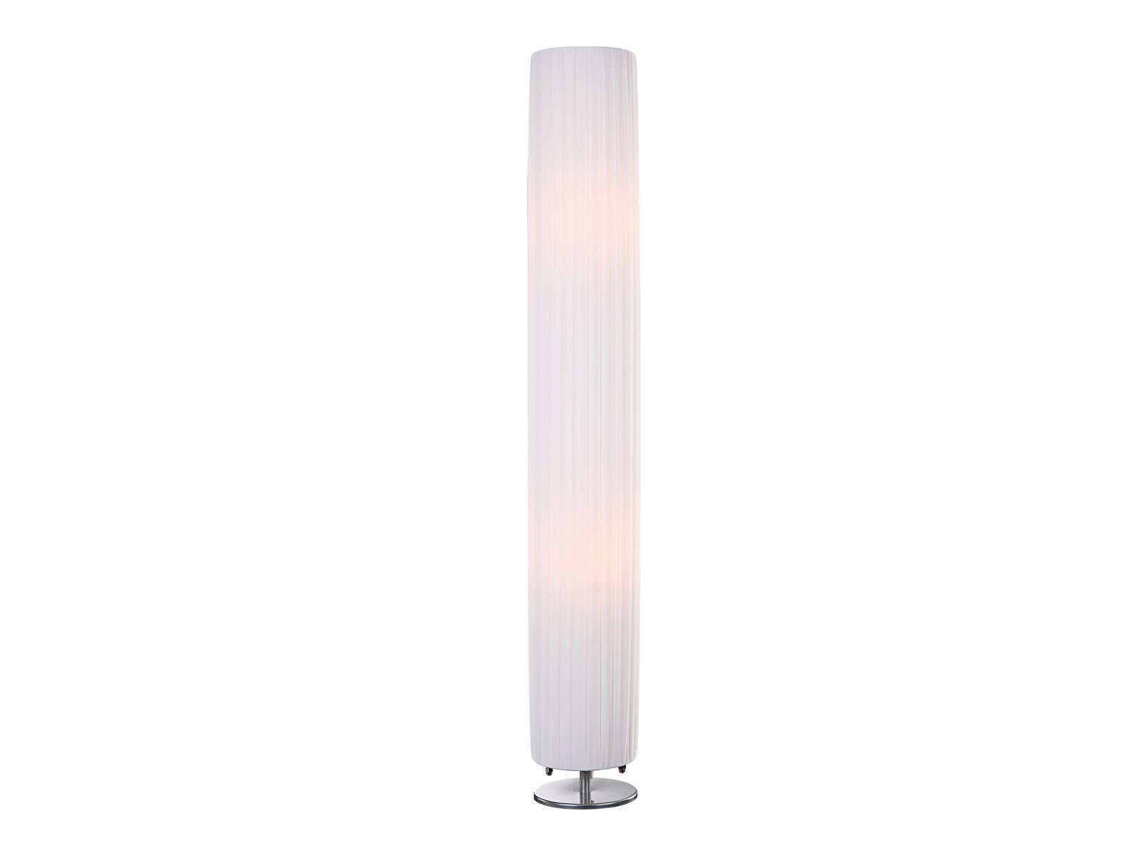 warmweiß, dimmbar klein-e LED Stehlampe, wechselbar, stylische LED Stoff-lampe Design meineWunschleuchte Ecke, 119cm Höhe Plissee