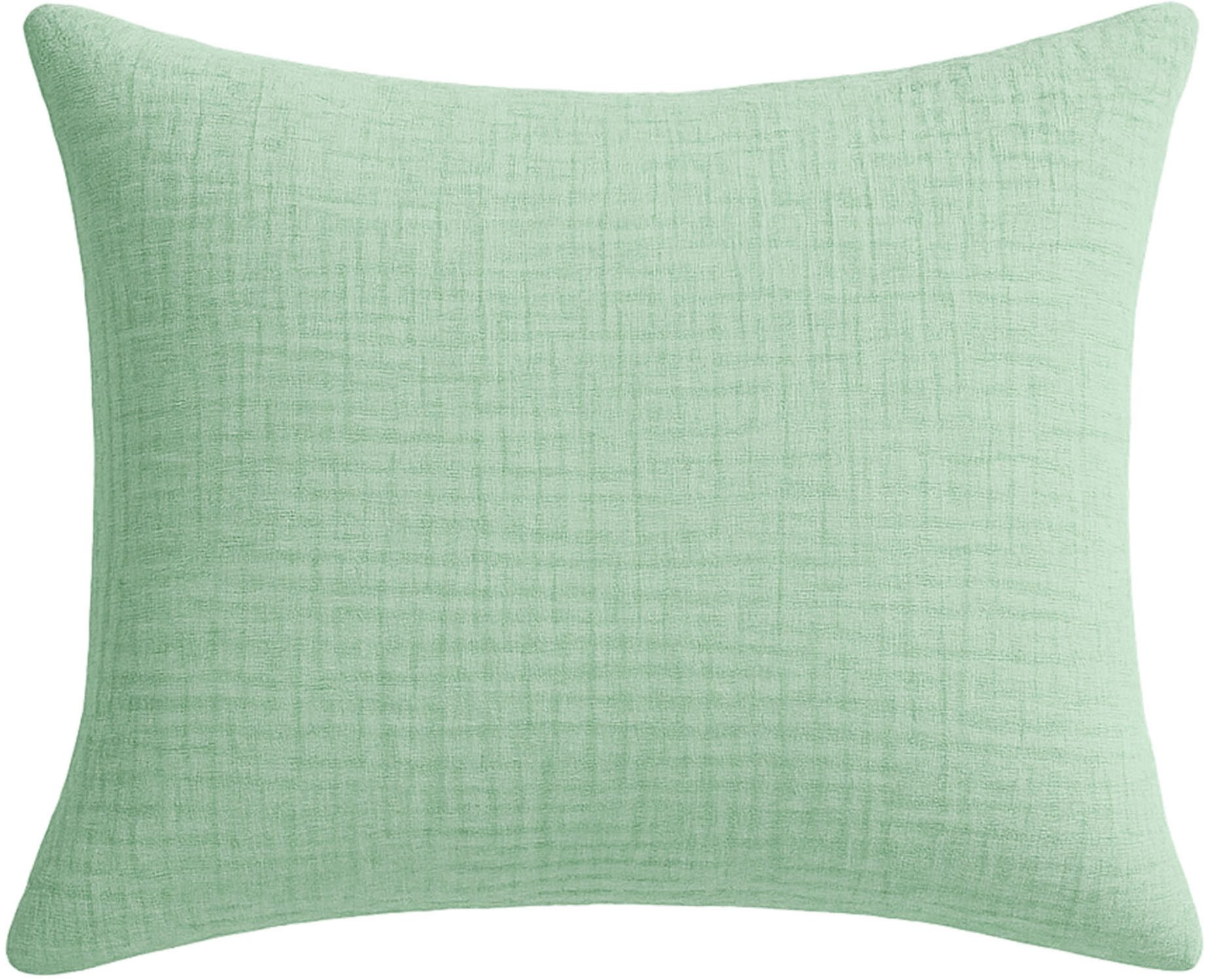 Wolkenfeld Kissenbezug Wolkenfeld Musselin Kissenbezug 40x80 - 80x80 cm mit Reißverschluss, (1 Stück), aus 100% Baumwolle – Weich, Atmungsaktiv & Hautfreundlich