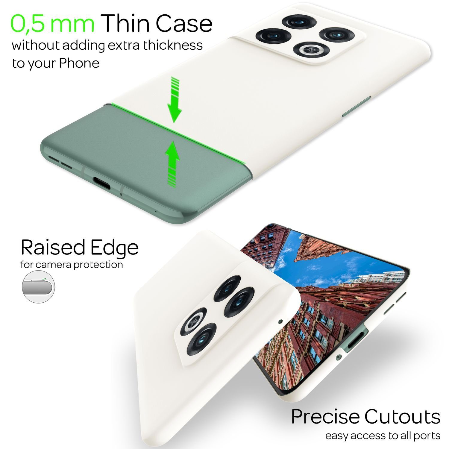 Nalia Smartphone-Hülle OnePlus 10 Pro, Ultra Dünne 0,5mm Hülle / Mattes Hardcase / Silk Touch / Extra Leicht