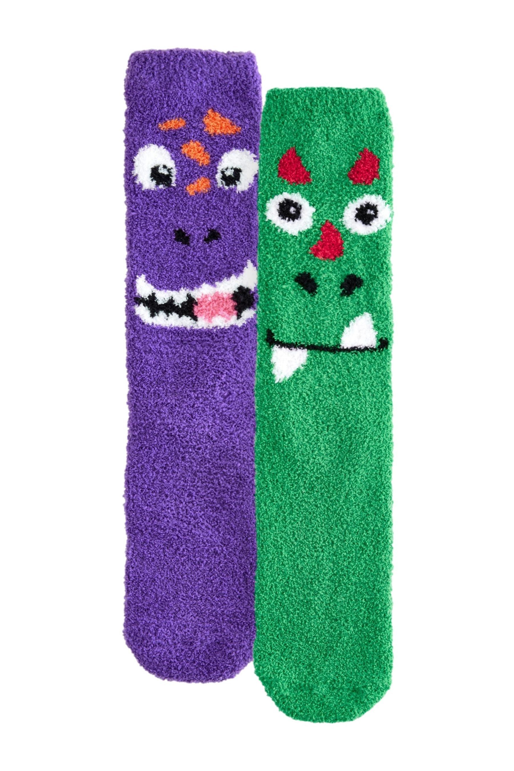 Kuschelsocken Gemusterte, gemütliche Bettsocken, 2er-Pack