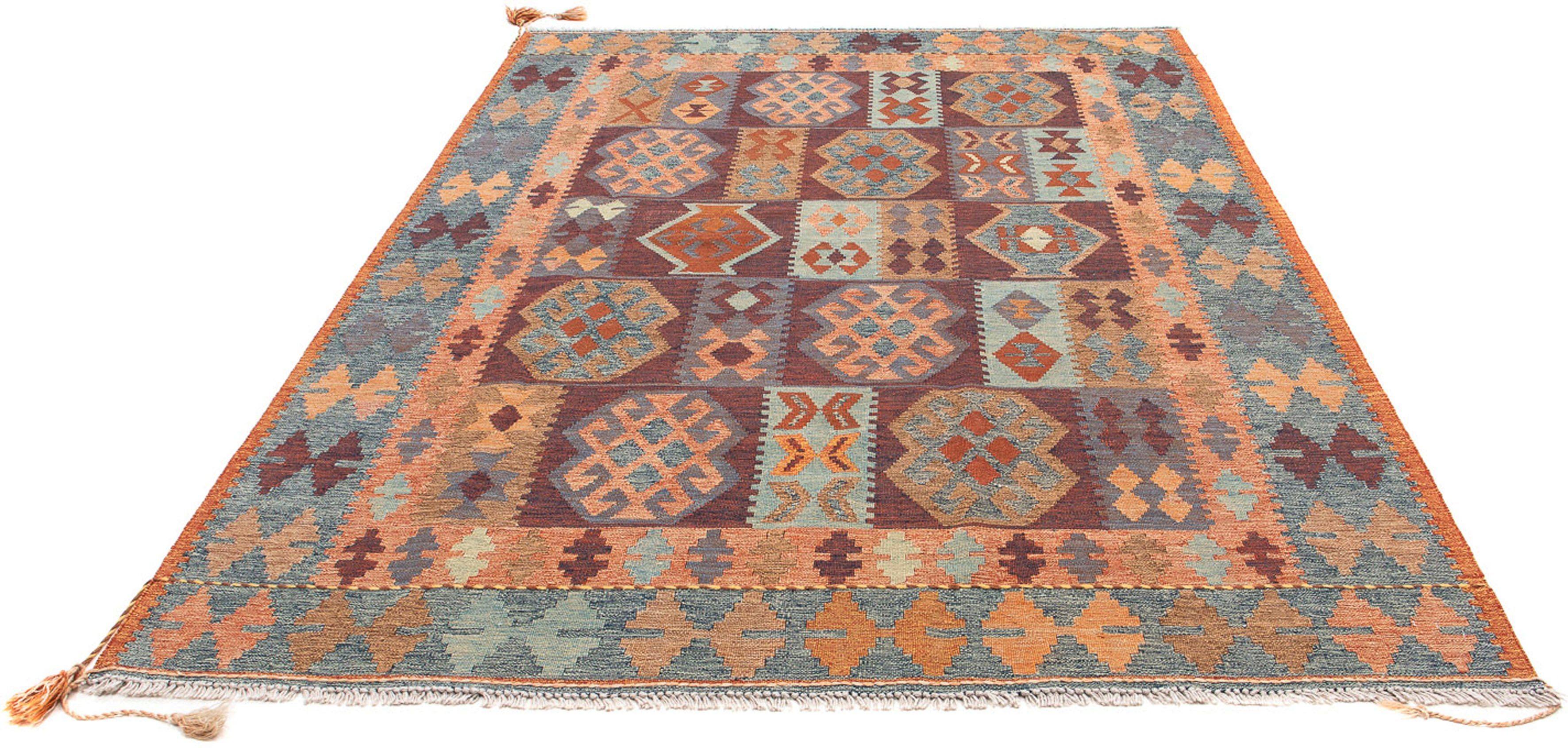 Wollteppich Kelim - Trendy - 245 x 172 cm - mehrfarbig, morgenland, rechteckig, Höhe: 4 mm, Wohnzimmer, Einzelstück