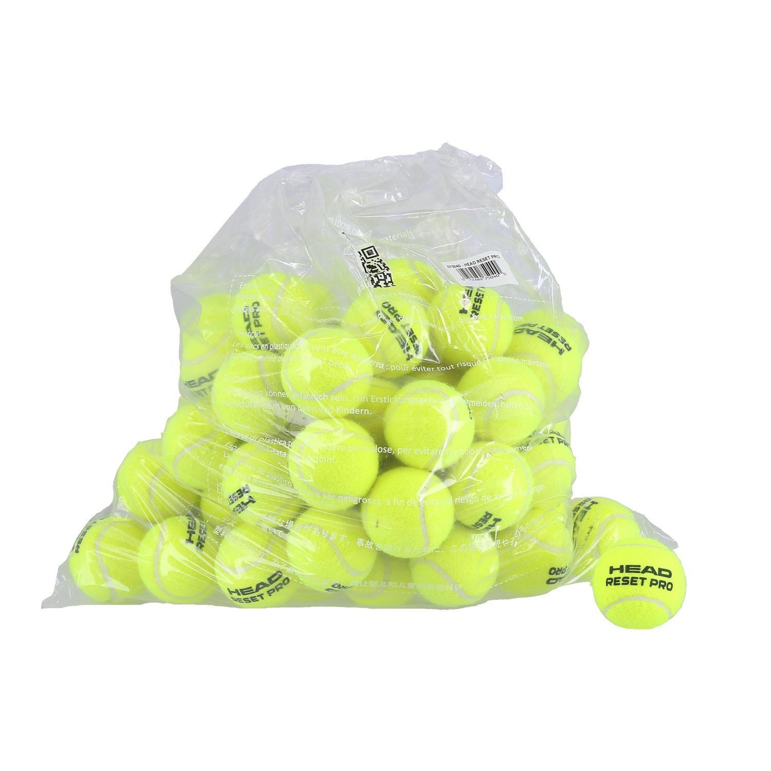 Head Tennisball Reset Pro (drucklos, Ballmaschine) gelb 72er im Polybag