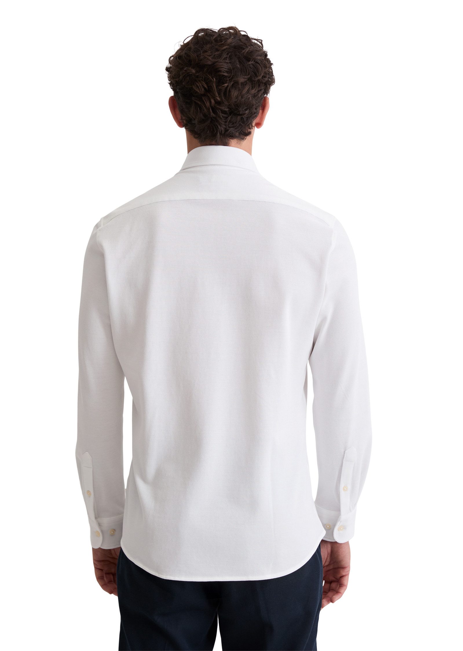 Marc O'Polo Langarmhemd Shaped Fit, mit feiner Piqué-Struktur günstig online kaufen