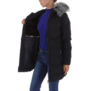 Ital-Design Winterjacke Damen Freizeit Kapuze Gefüttert Winterjacke