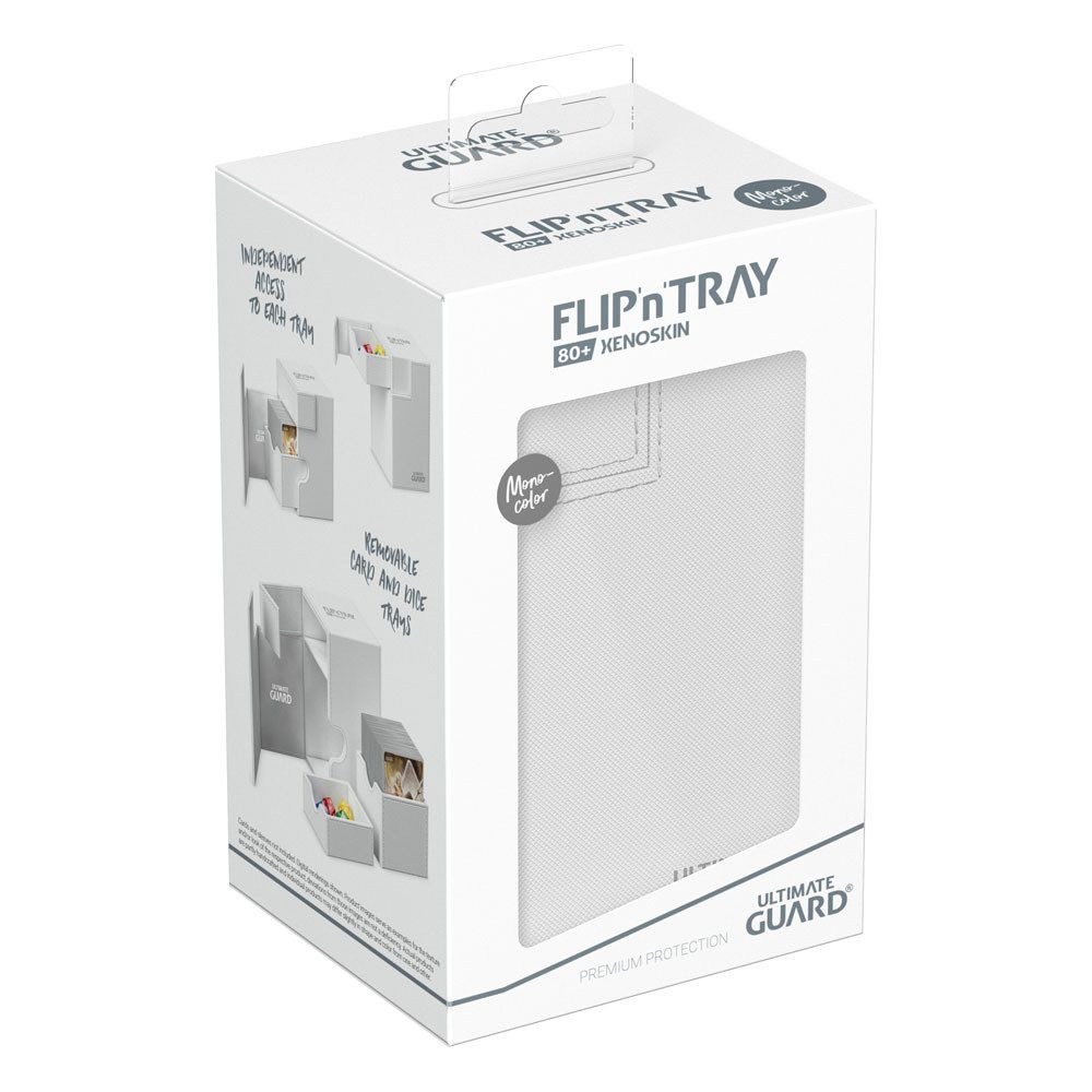 Ultimate Guard Sammelkarte Flip`n`Tray 80+ Monocolor XenoSkin™ - Weiß