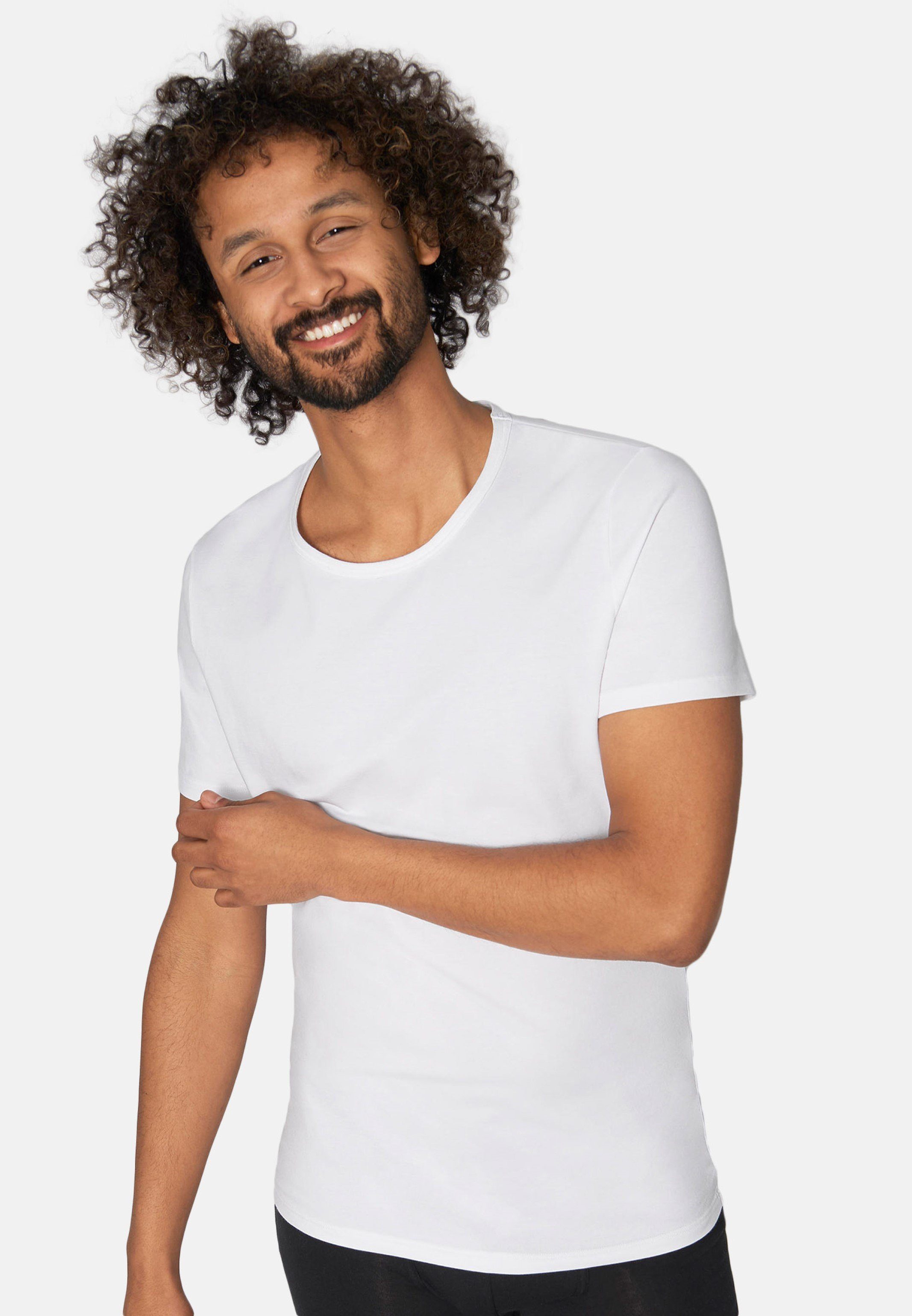 / Baumwolle der auf Cotton Kurzarm - Organic Unterhemd Go (1-St) - Haut Angenehm Shirt Unterhemd Weiß Sloggi -