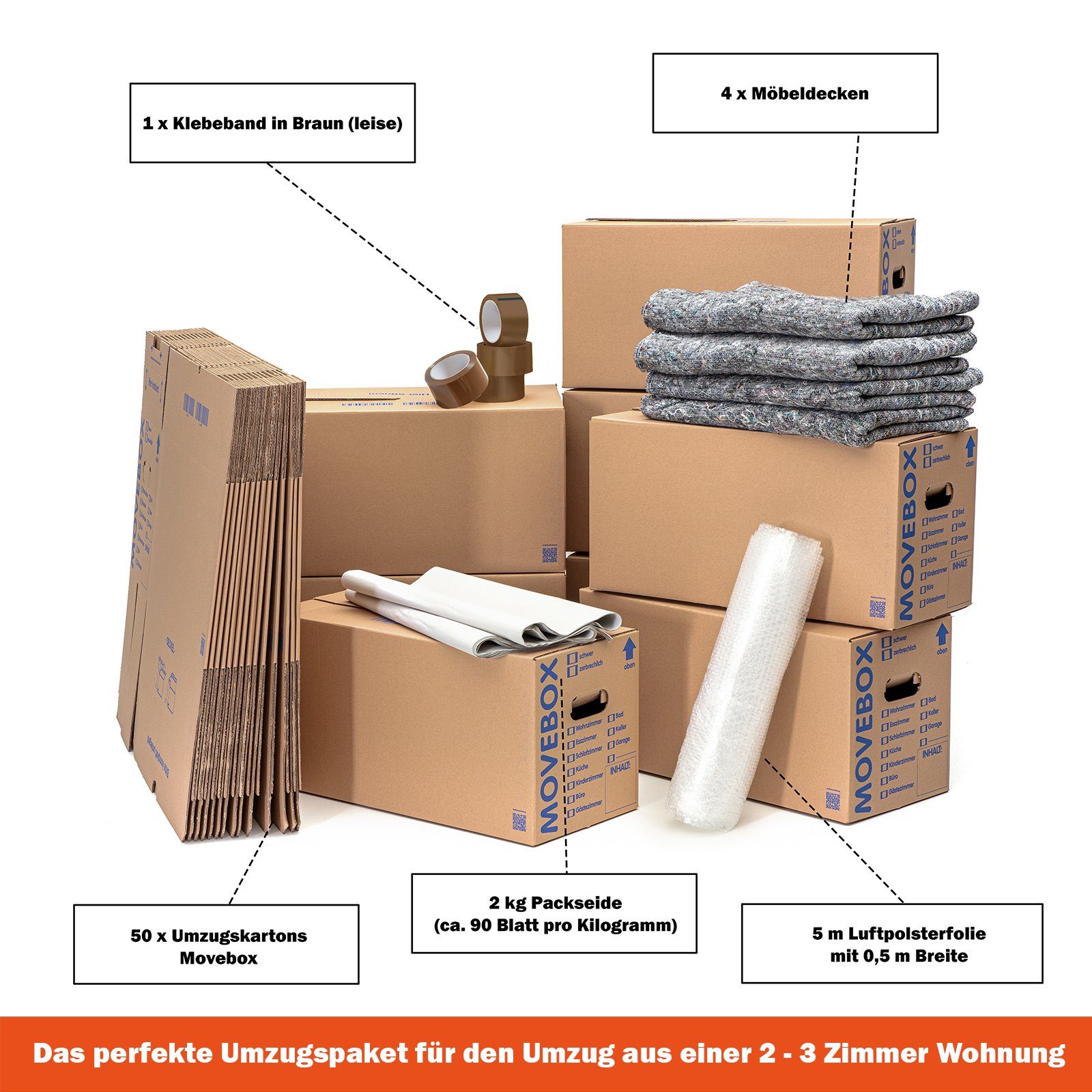 KK Verpackungen Aufbewahrungsbox (Komplett-Set, Kartons Packseide günstig online kaufen
