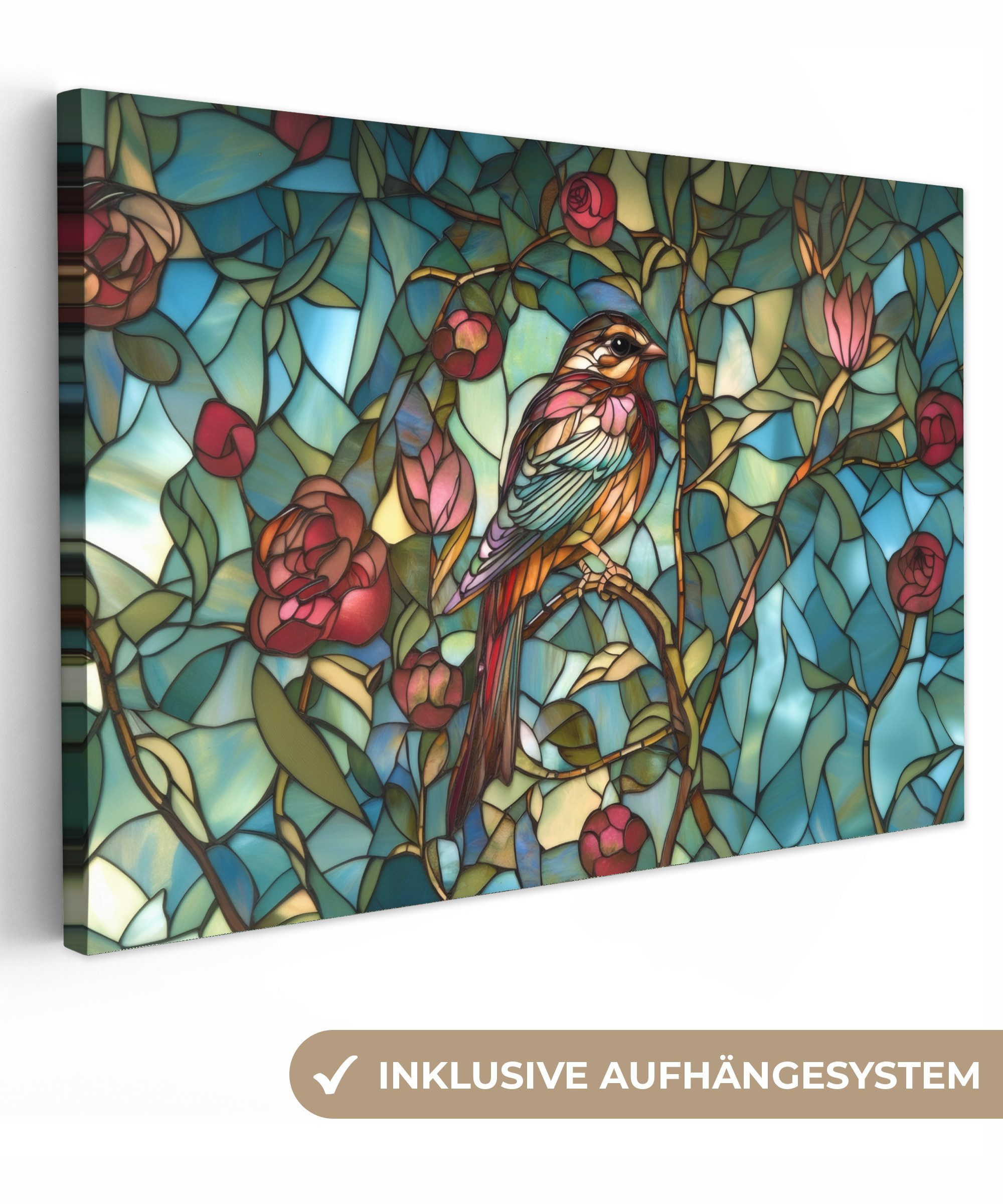 OneMillionCanvasses® Leinwandbild Vogel - Zweig - günstig online kaufen