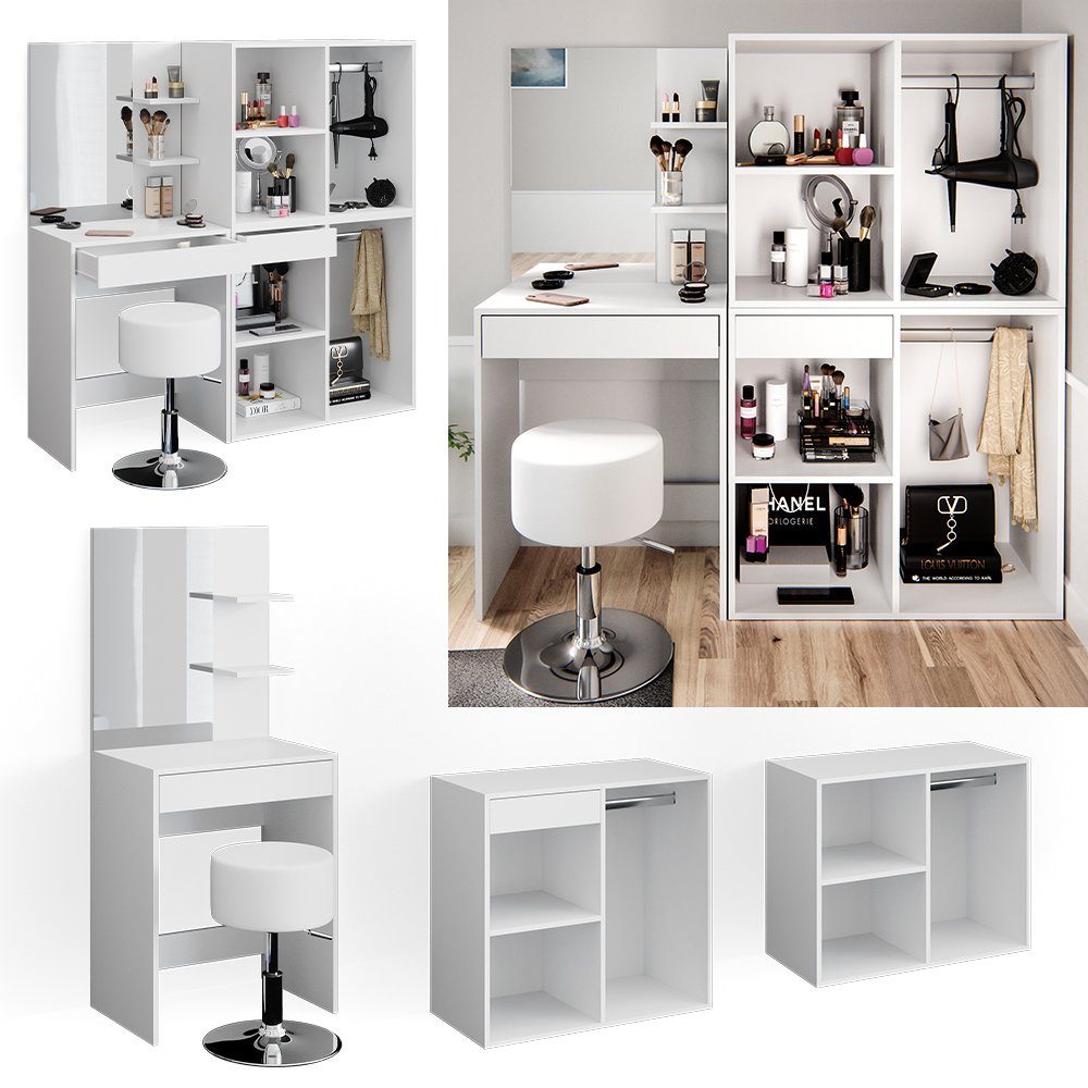 Vicco Schminktisch Isabelle, Weiß, 140 cm günstig online kaufen