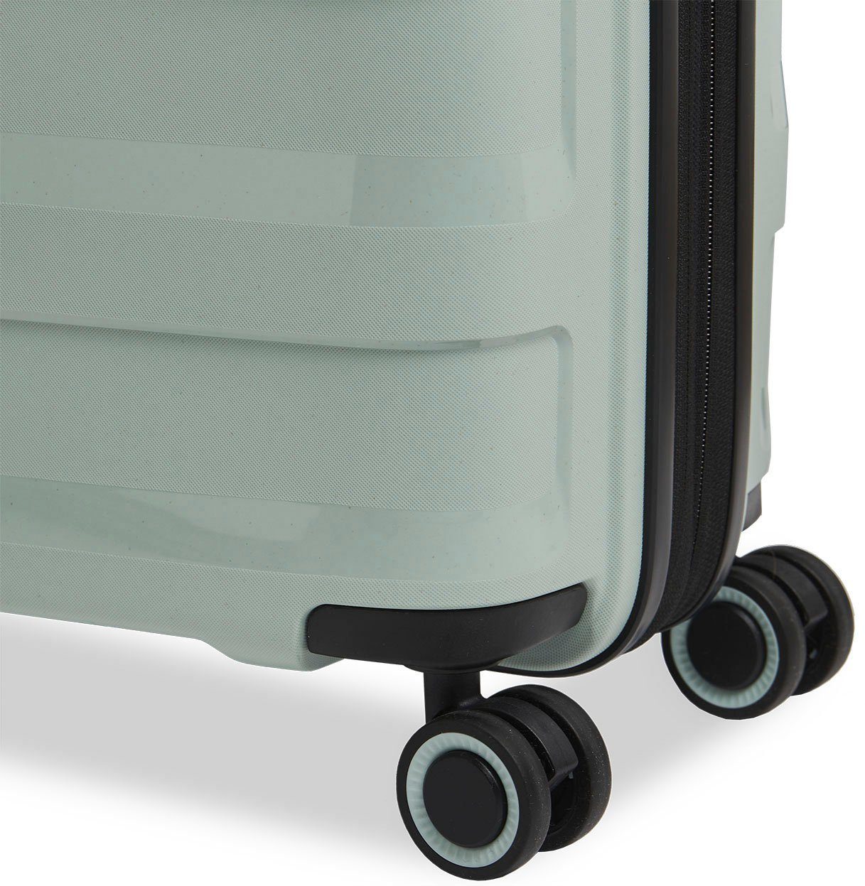 Stratic Hartschalen-Trolley + Rollen, Straw mit mint, NFC-Chip 4 S