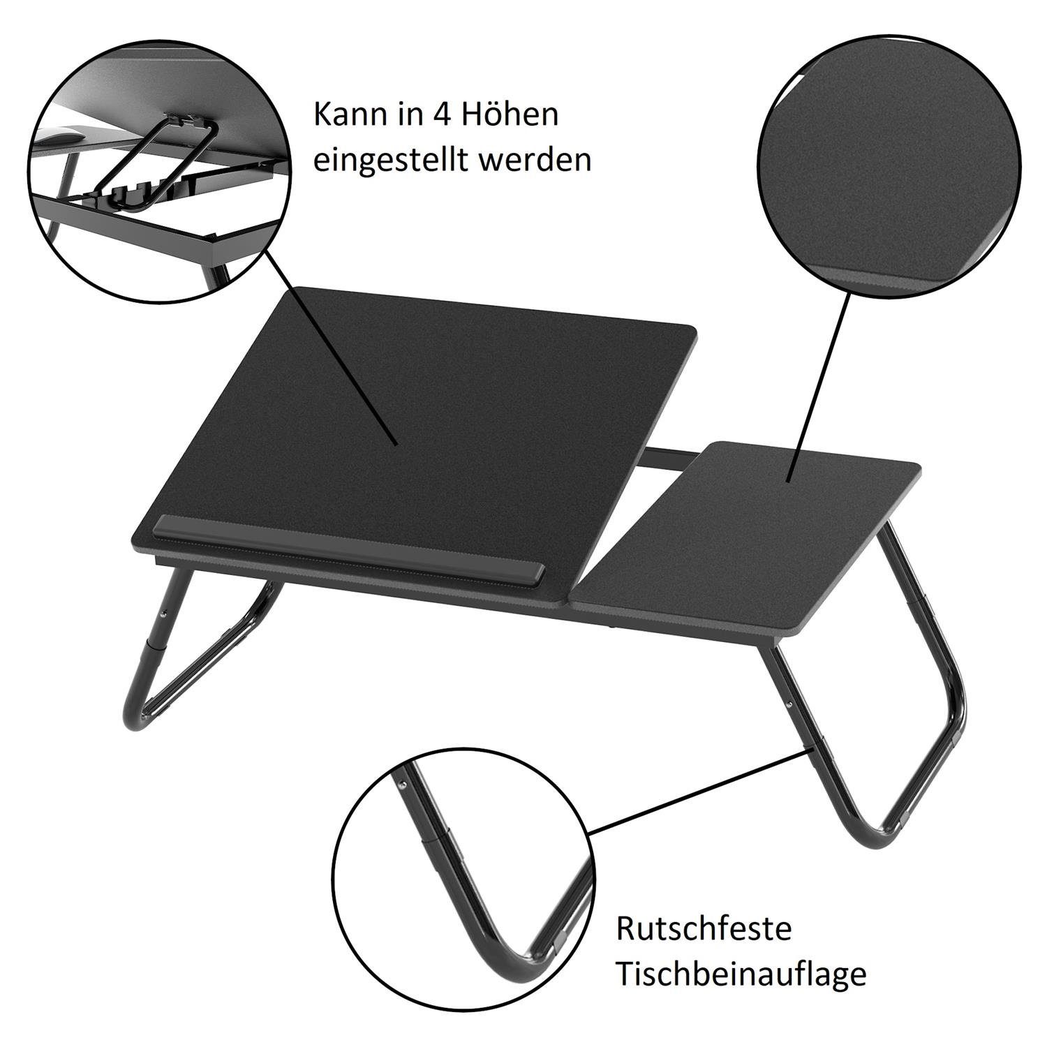 Laptoptisch Frühstücksbrett Lesetisch Intirilife höhenverstellbar ausklappbar Laptoptisch,