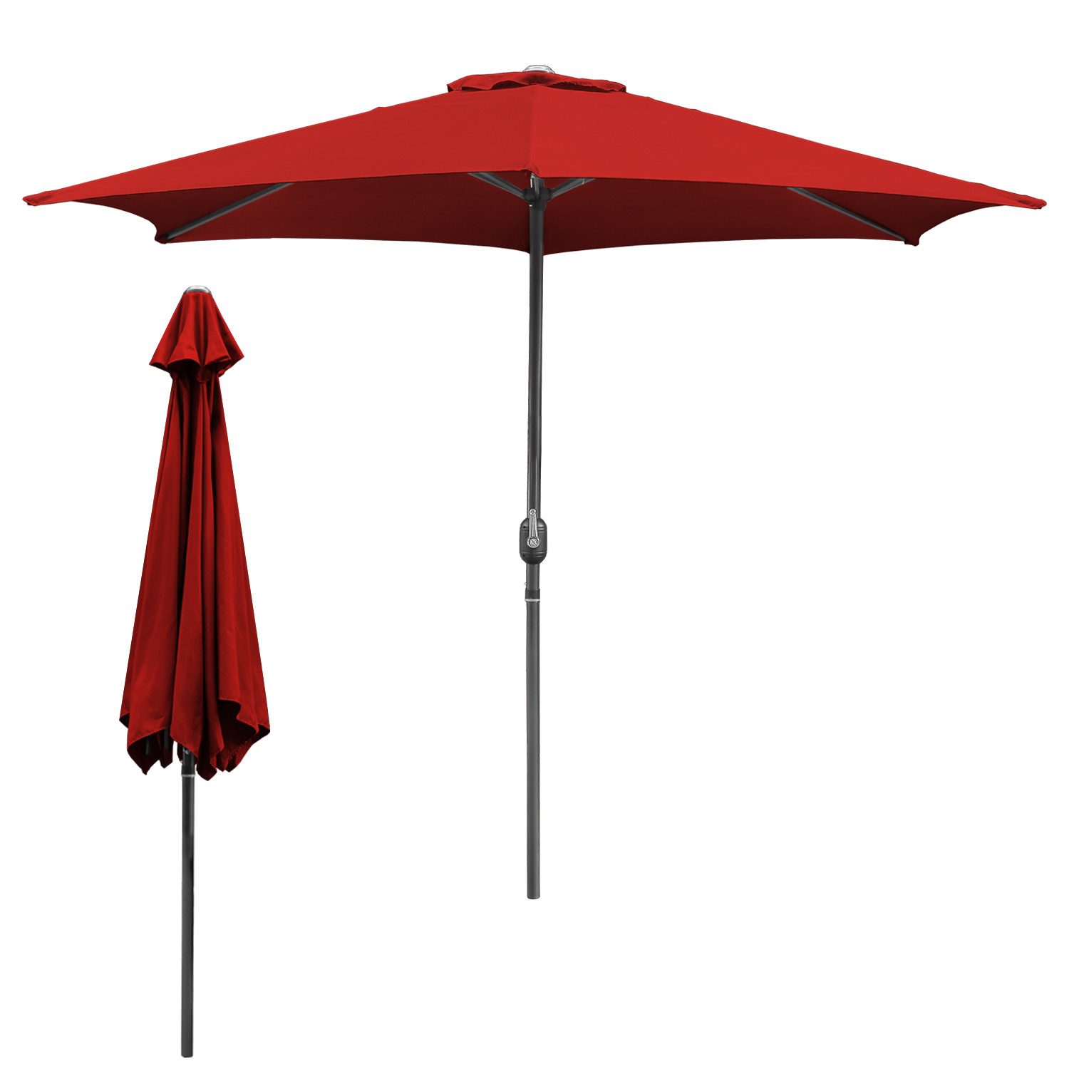 Clanmacy Sonnenschirm 3m/3.5m Sonnenschirm Gartenschirm UV40+ günstig online kaufen