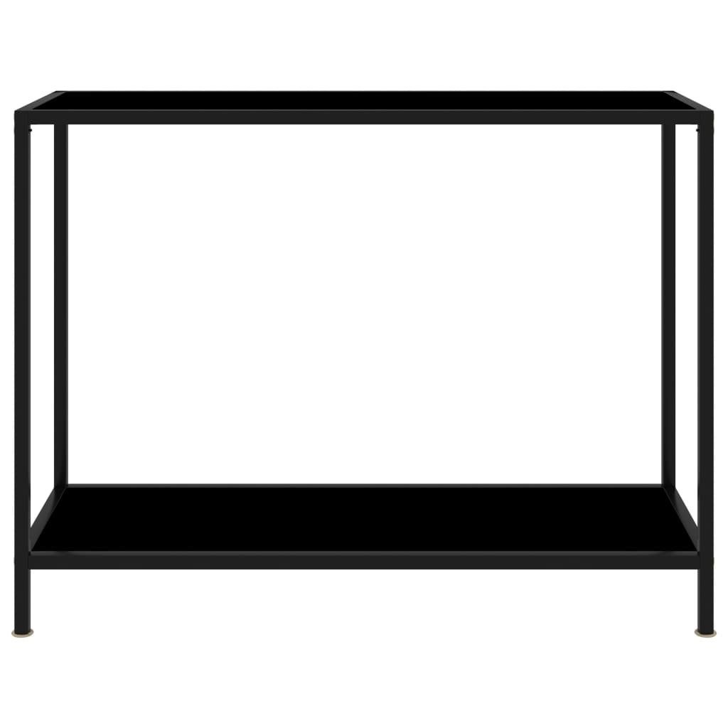 in Andernach möbelando Stahl 100x35x75 Beistelltisch Glasböden Schwarz mit (LxBxH: aus cm),