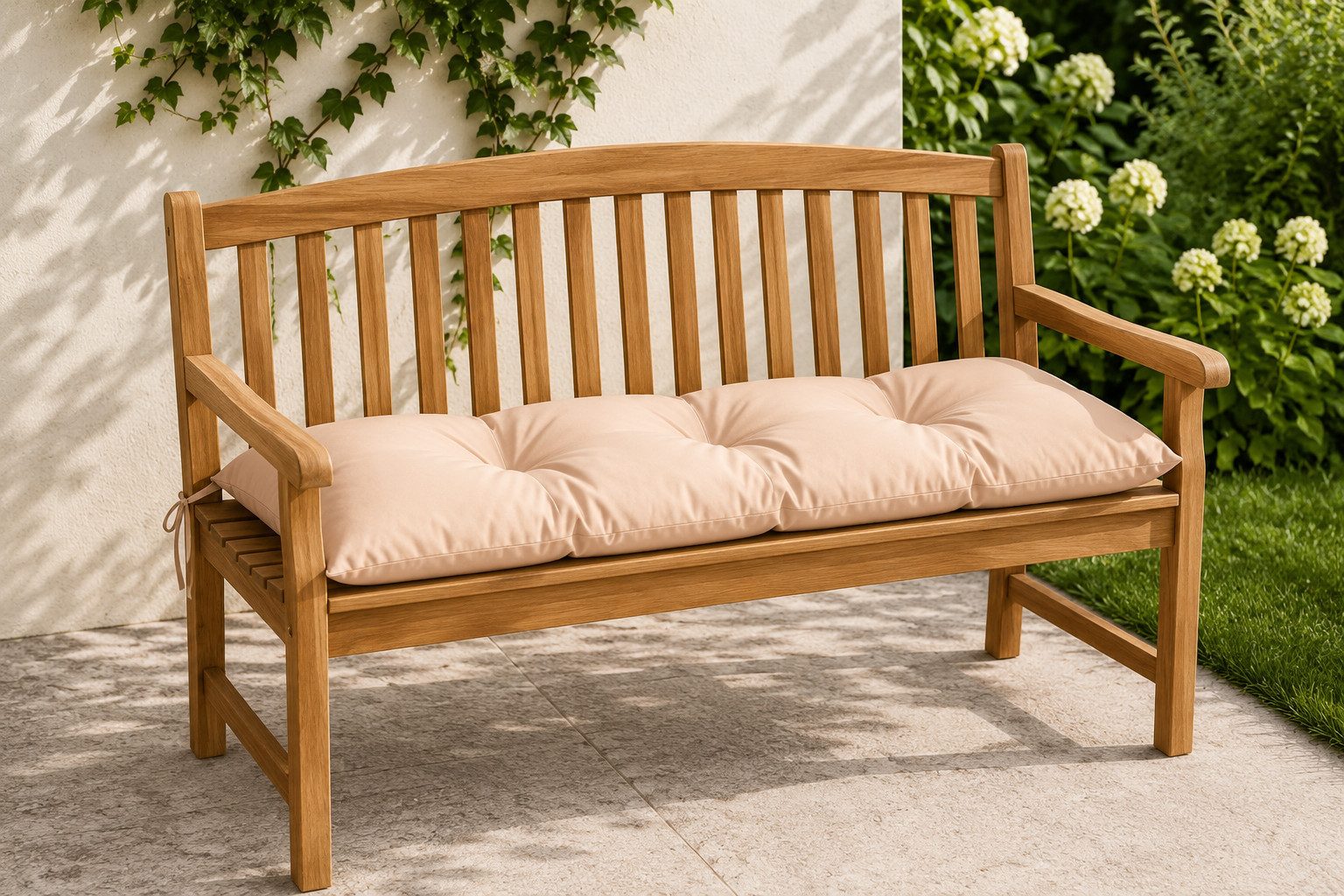 Best for Garden Dekokissen Bankauflage 120x40 cm für 2-Personen-Bänke – Rutschfest & Wetterfest, für 2 Personen