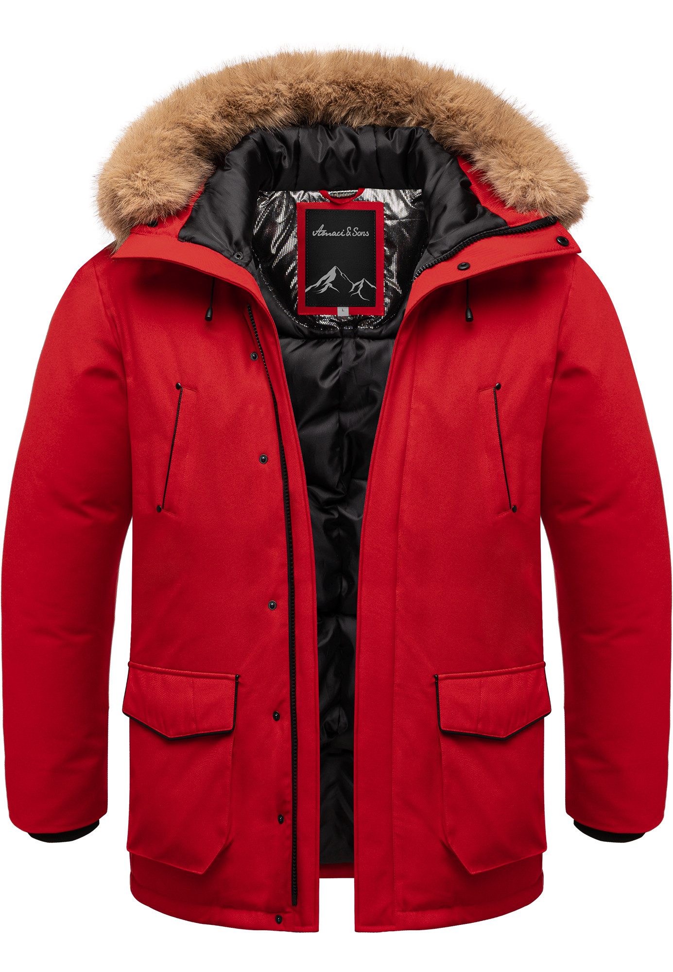 Amaci&Sons Winterjacke NORWALK Winterjacke Herren Gefütterte Dicke Glanz Wi günstig online kaufen