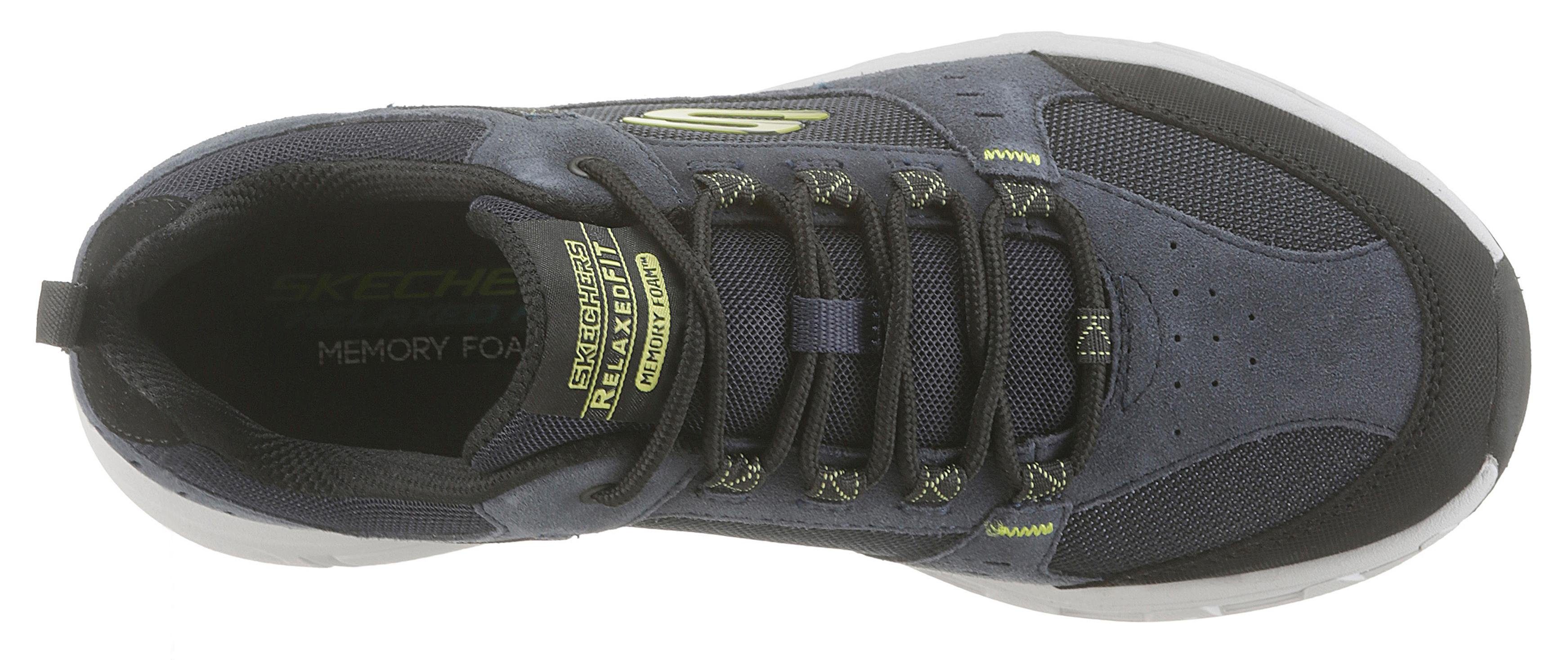 schwarz Skechers mit navy Oak bequemer Memory Sneaker Foam-Ausstattung Canyon