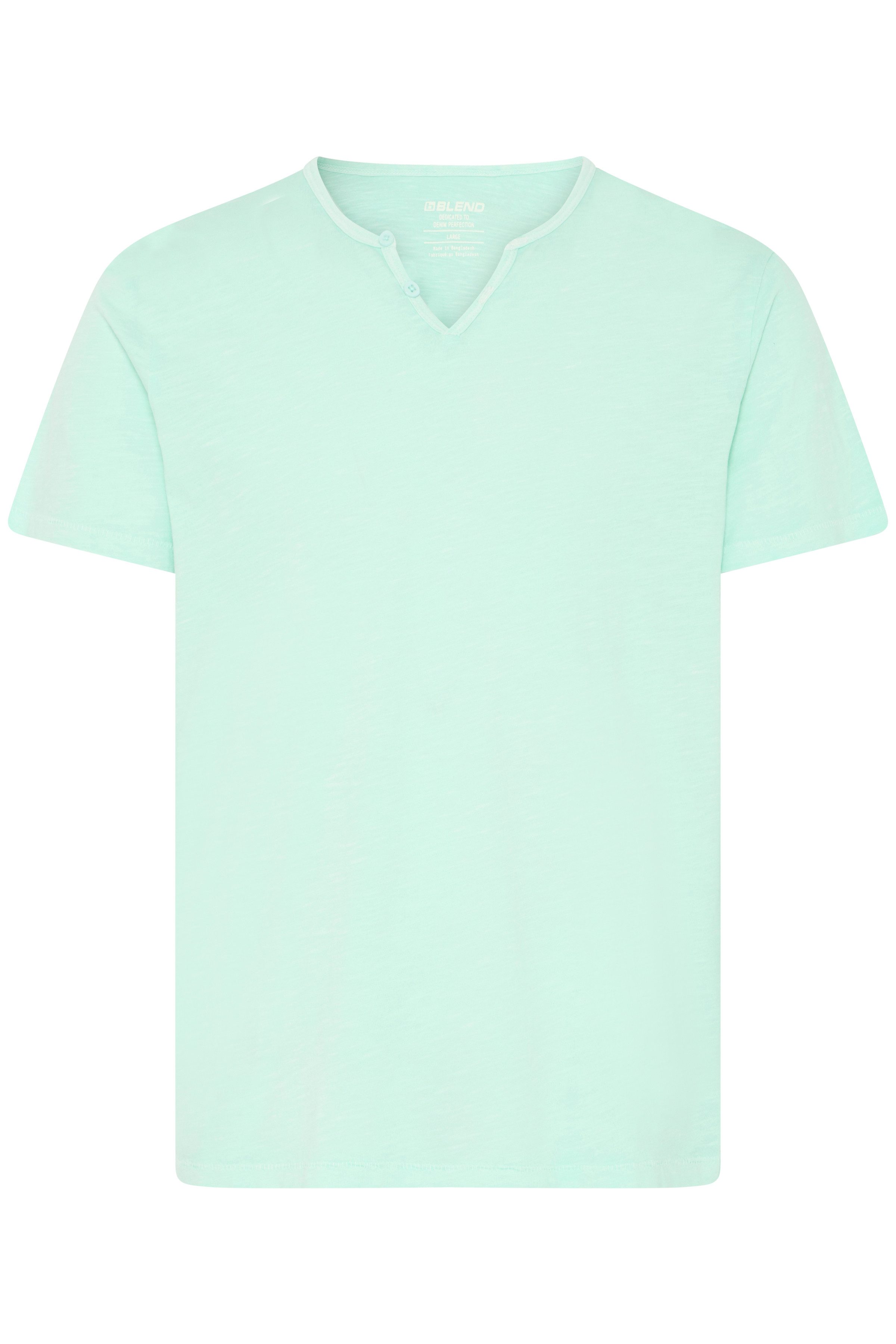 Blend T-Shirt BHAshton split neck tee mit Deko-Knopfdetail am Ausschnitt