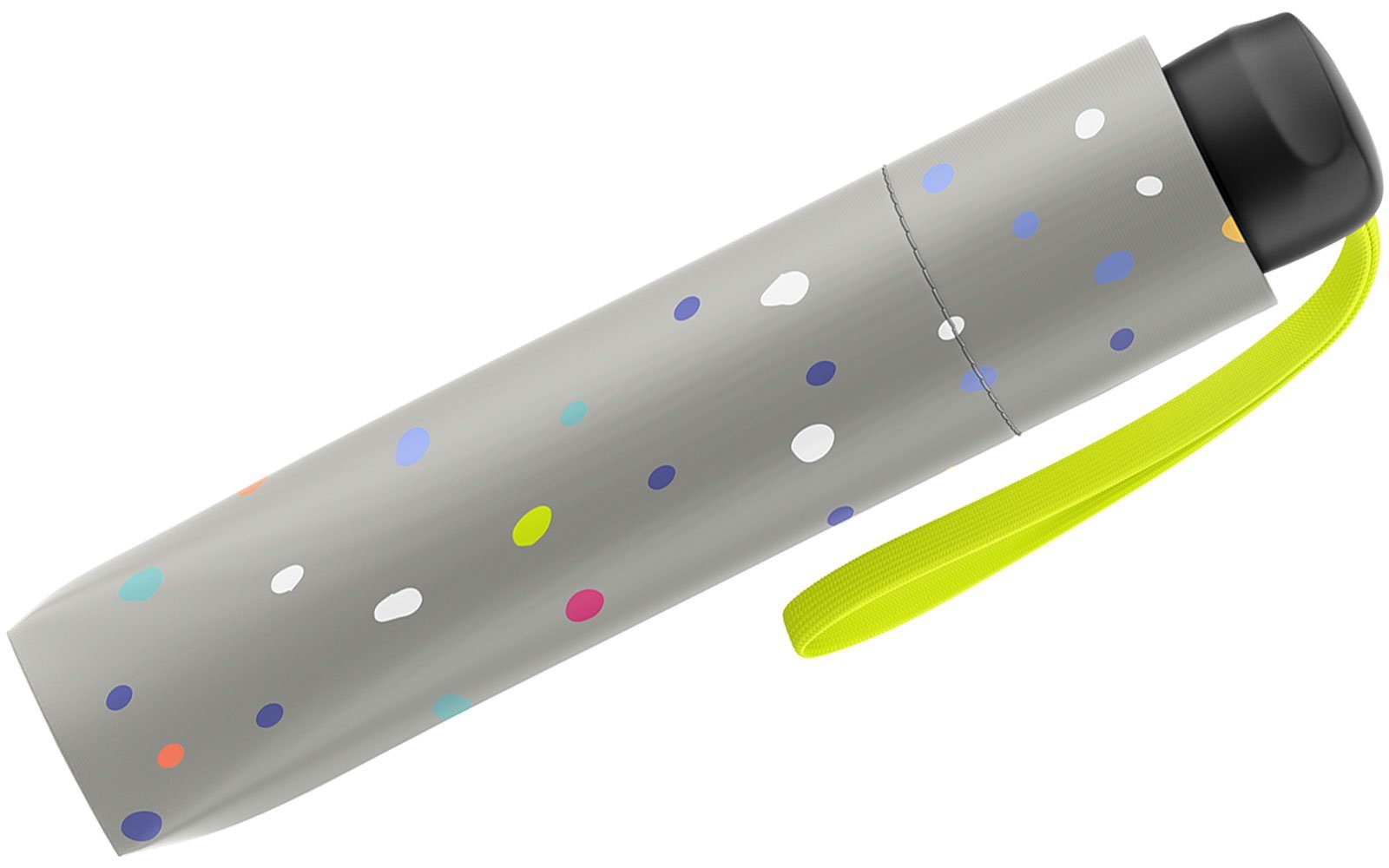 Taschenregenschirm Benetton Colors ein bunter grau of Konfettiregen Mini grey, Super Dots United -