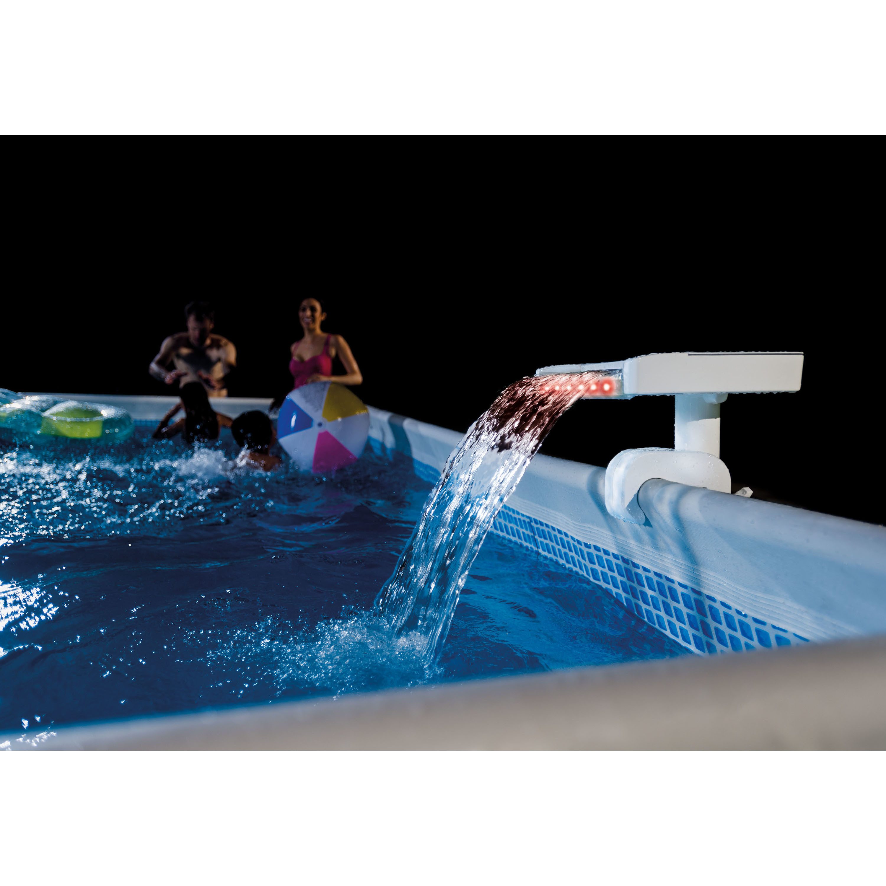 Intex Pool-Lampe Multi-Color LED Wasserfall - Cascade, Keine Batterien oder Stromanschluss notwendig