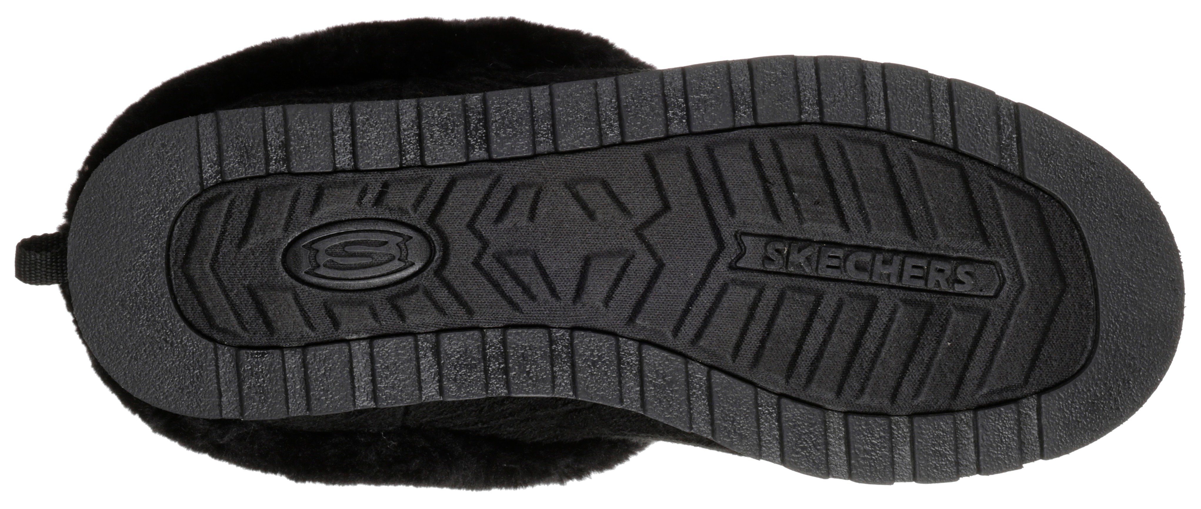 KEEPSAKES schwarz Pantoffel Skechers in Strick-Optik ICE ANGEL -