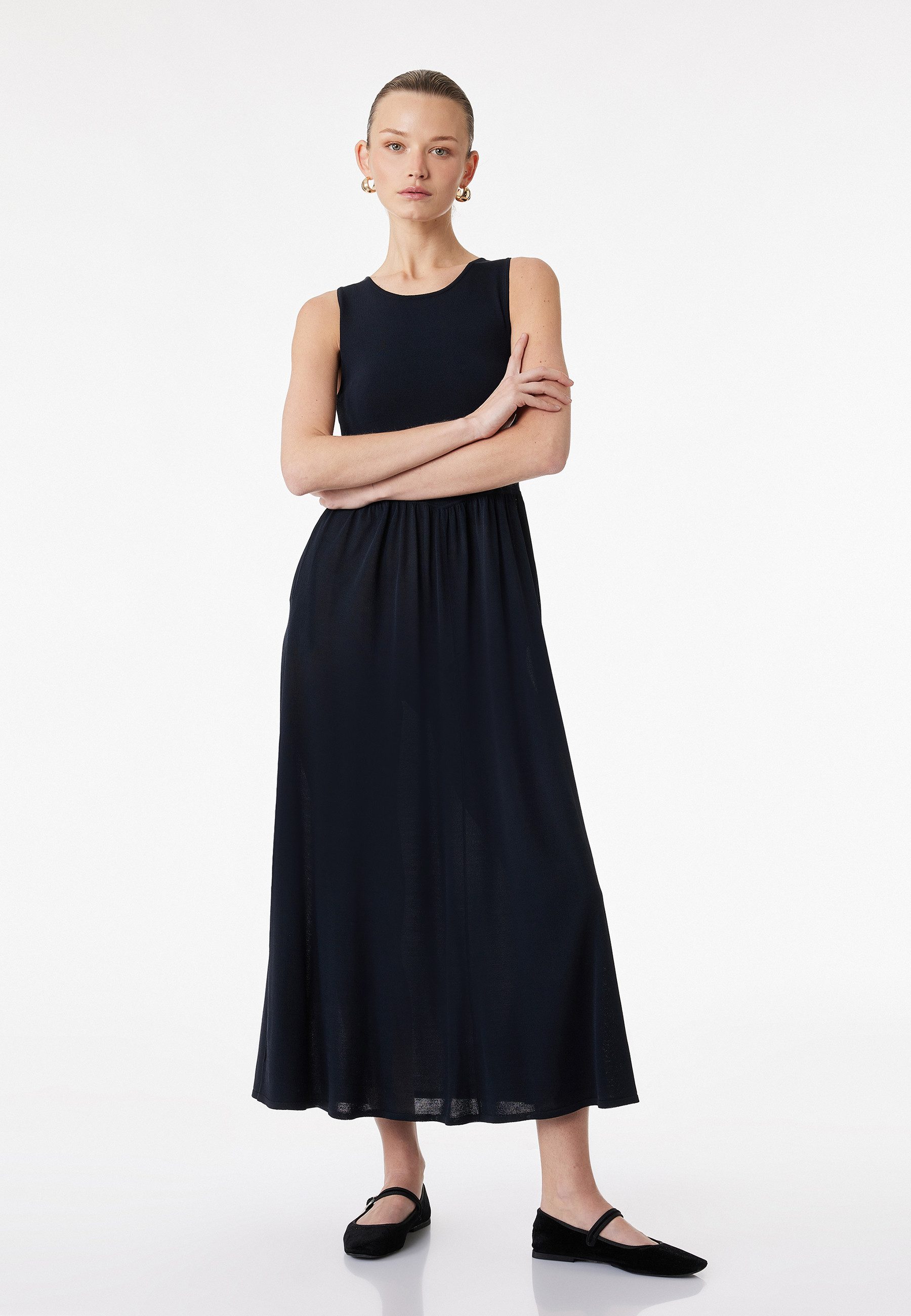 Koton Midikleid Koton Ärmelloses Viskose-Maxi Kleid