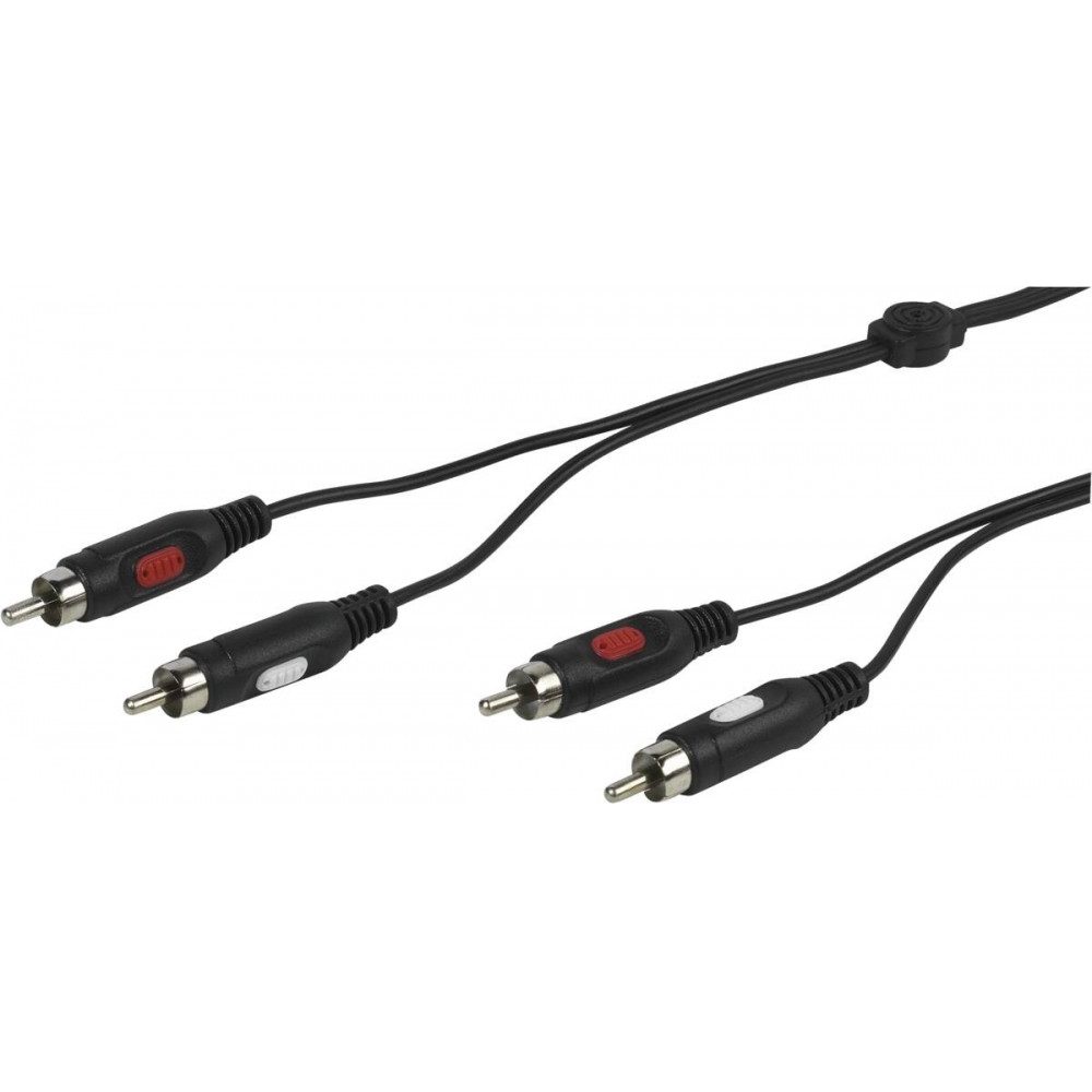 Vivanco Vivanco 46/00 50 Schwarz Audiokabel Elektro-Kabel, 2x Cinch-Stecker, Cinch, Hochwertige Verbindung