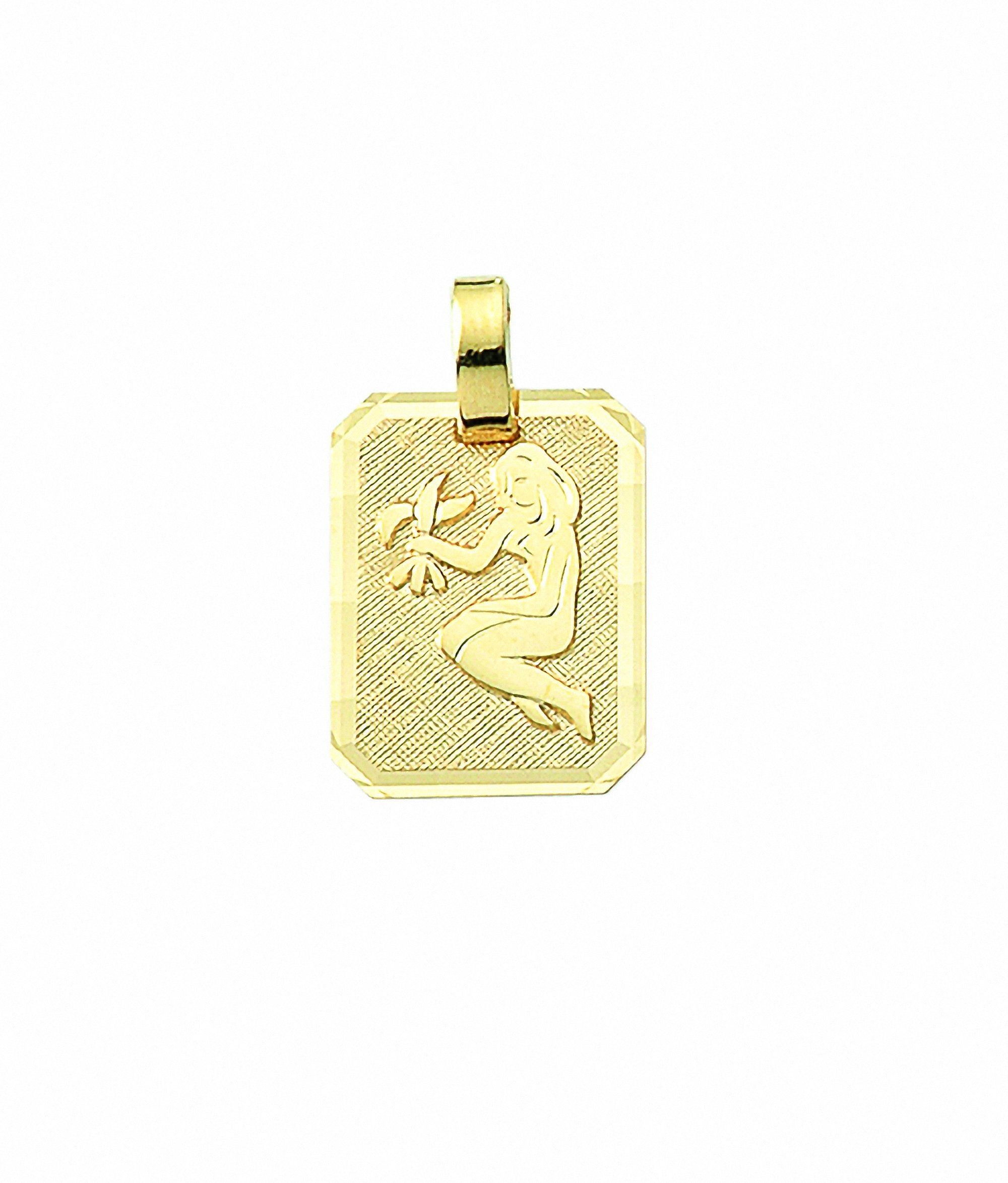 mit 333 Adelia´s Sternzeichen Halskette Anhänger Schmuckset - Gold Jungfrau, Set Kette Anhänger mit