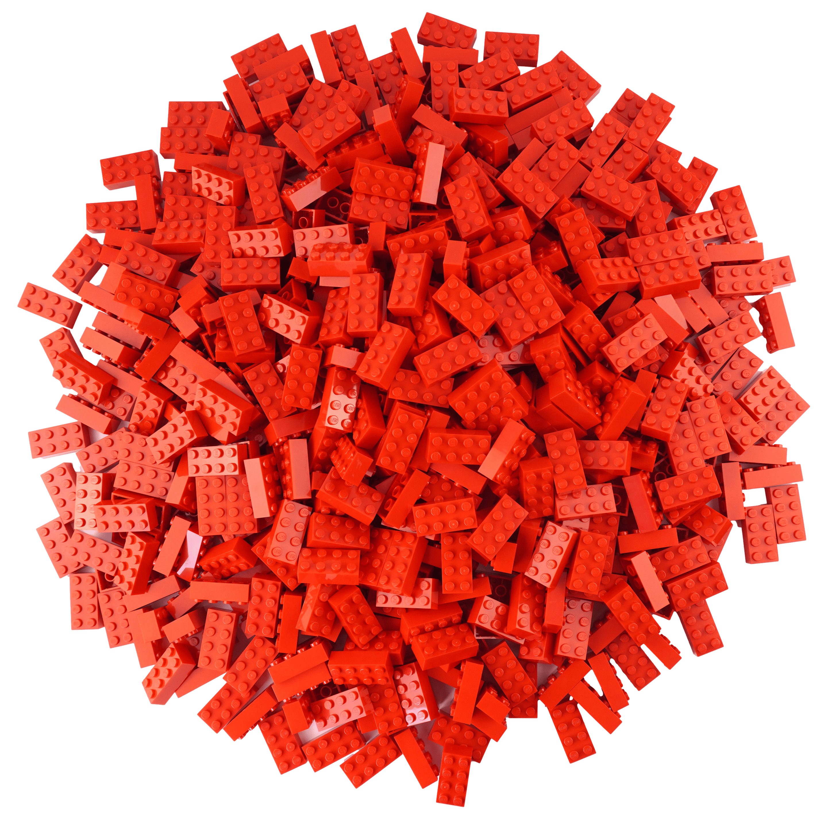 LEGO® LEGO® 2x4 Steine Bausteine Rot - 3001 NEU! Menge 1000x Spielbausteine, (Bausteine, 1000 St., Kreativ-Set), Made in Europe