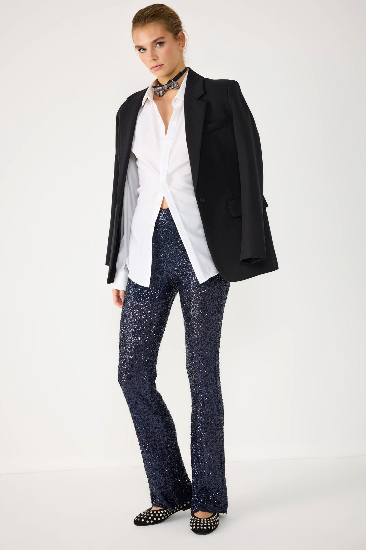 No Matter What 5-Pocket-Jeans Hose aus glitzerndem Stretchgewebe günstig online kaufen